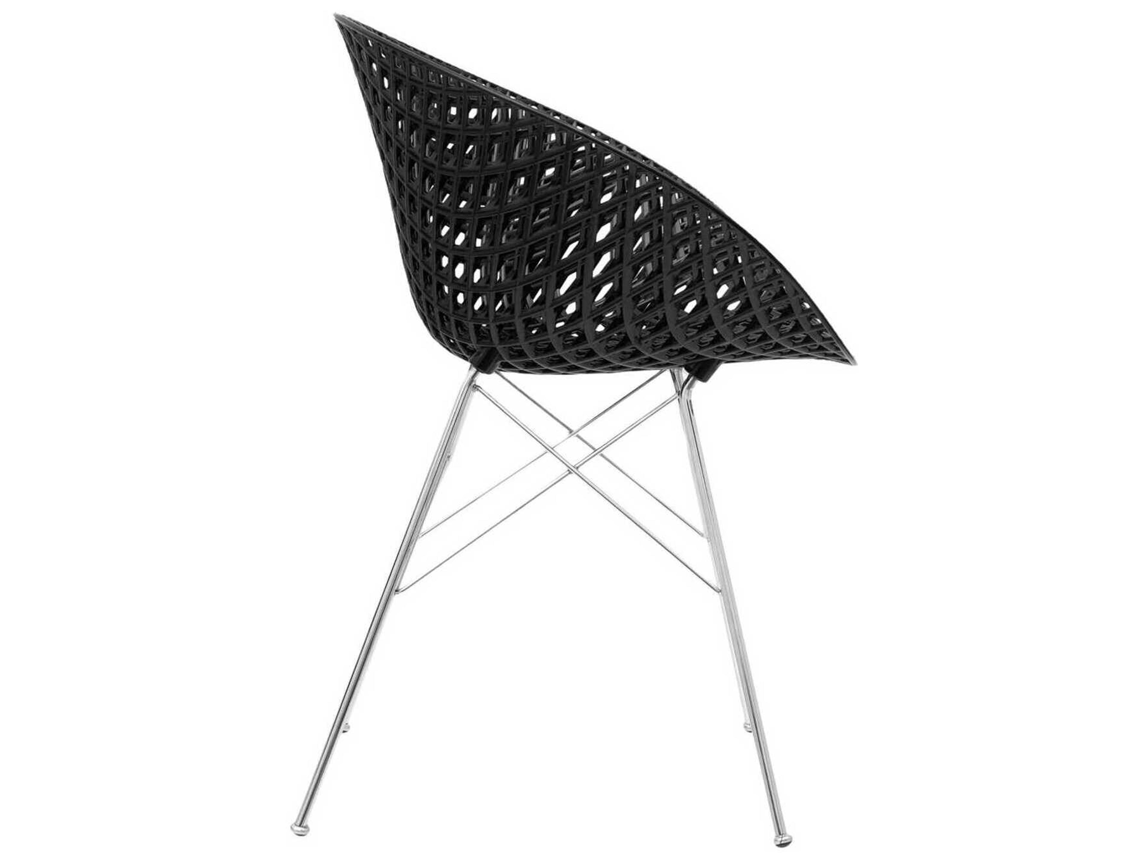 Kartell Smatrik Black Arm Dining Chair  (Sold in 2)