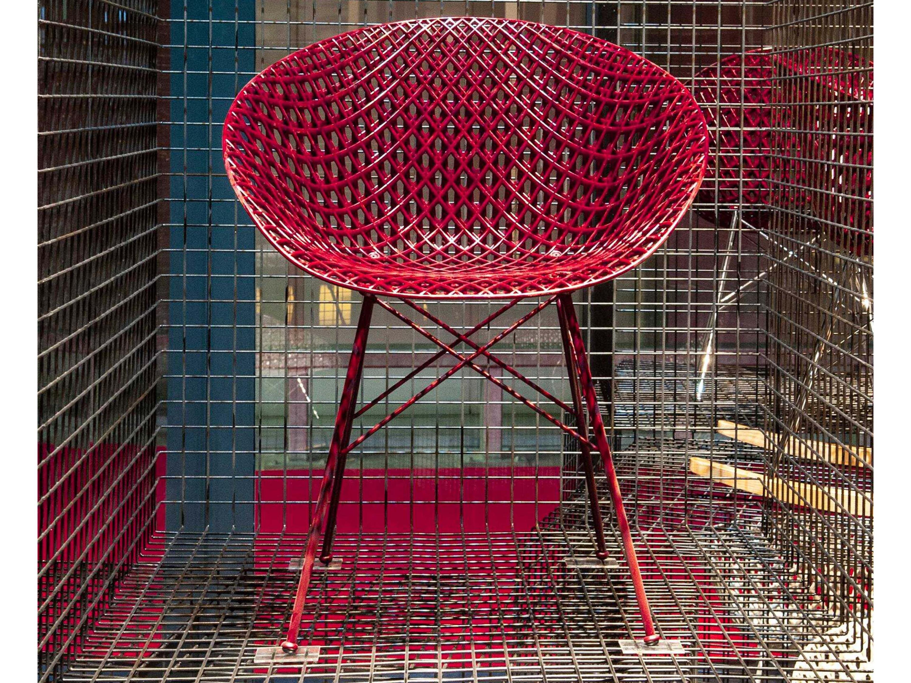 Kartell Smatrik Purple Arm Dining Chair  (Sold in 2)