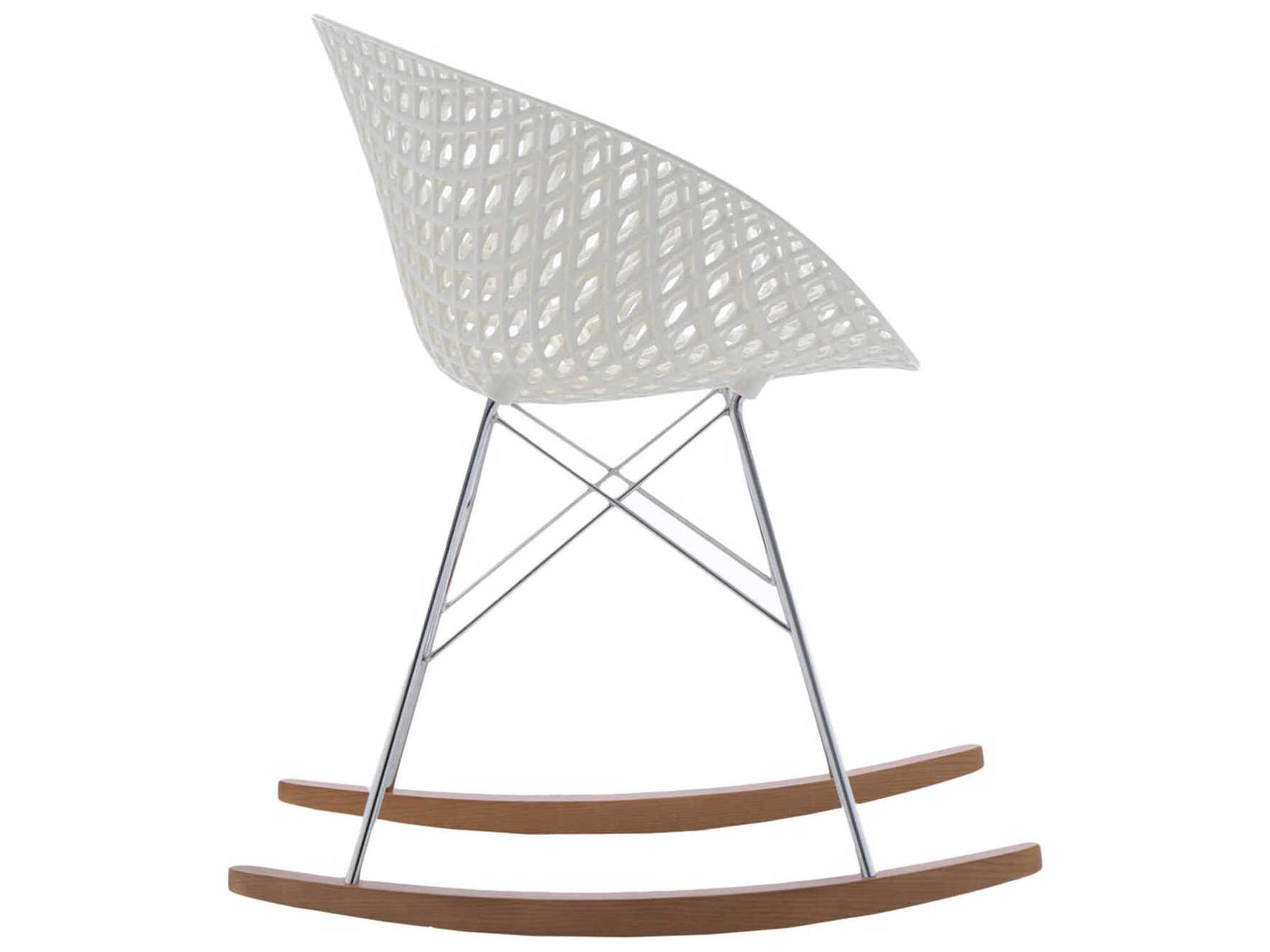 Kartell Smatrik Oak Wood Brown Arm Dining Chair  (Sold in 2)