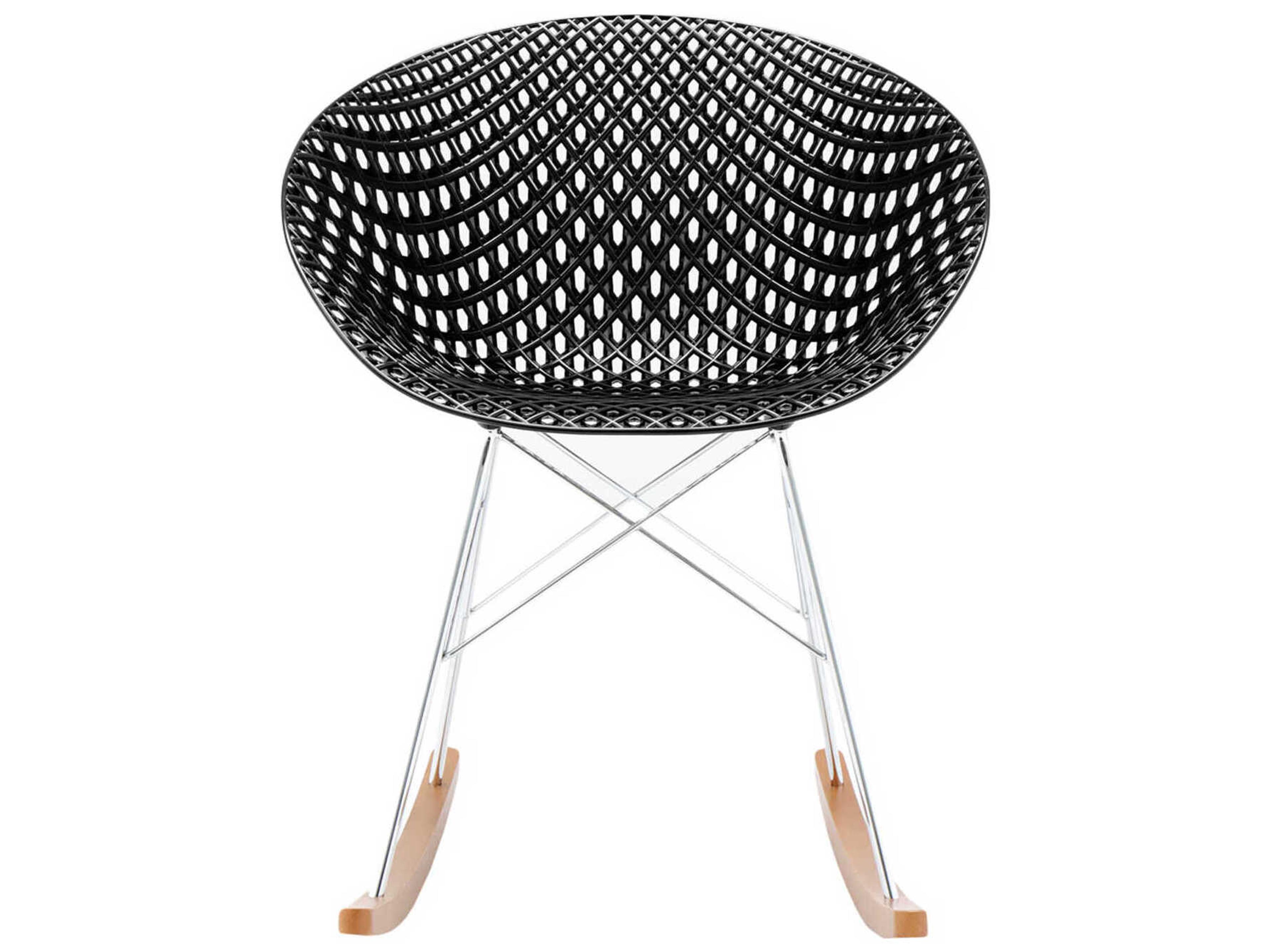 Kartell Smatrik Oak Wood Black Arm Dining Chair  (Sold in 2)