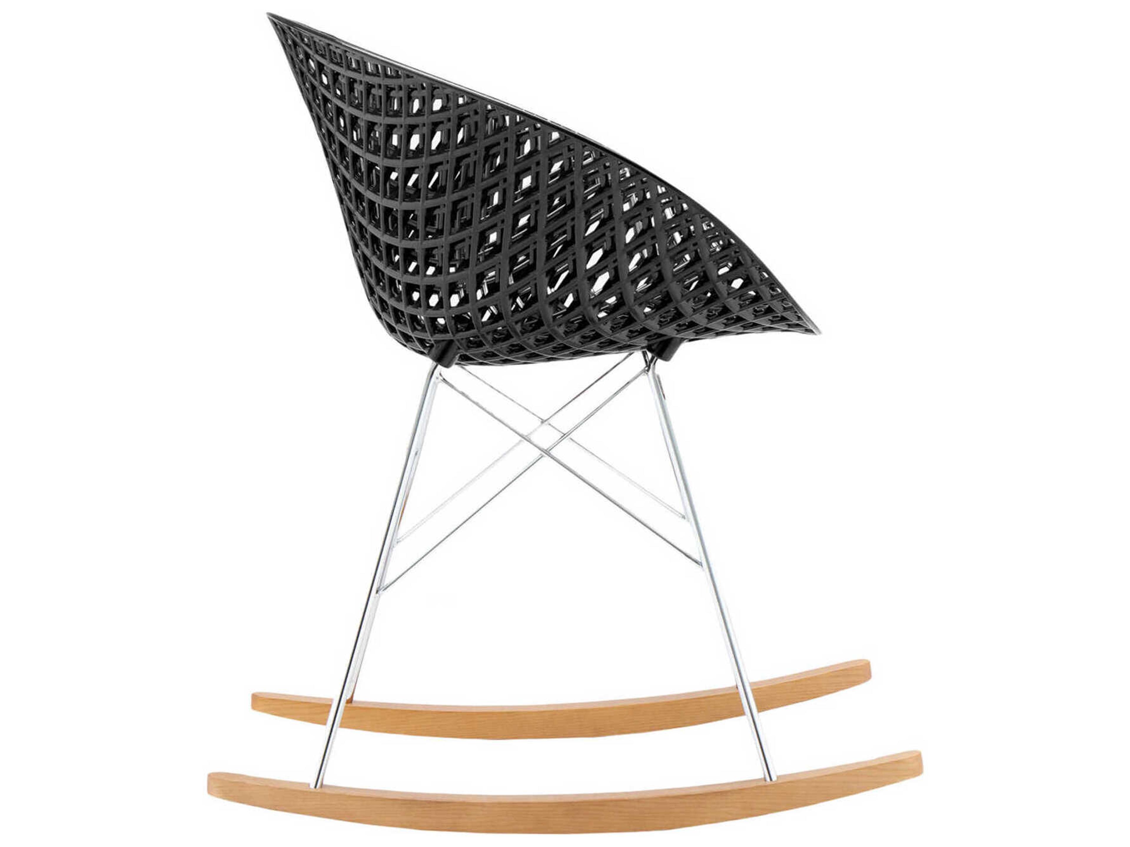 Kartell Smatrik Oak Wood Black Arm Dining Chair  (Sold in 2)