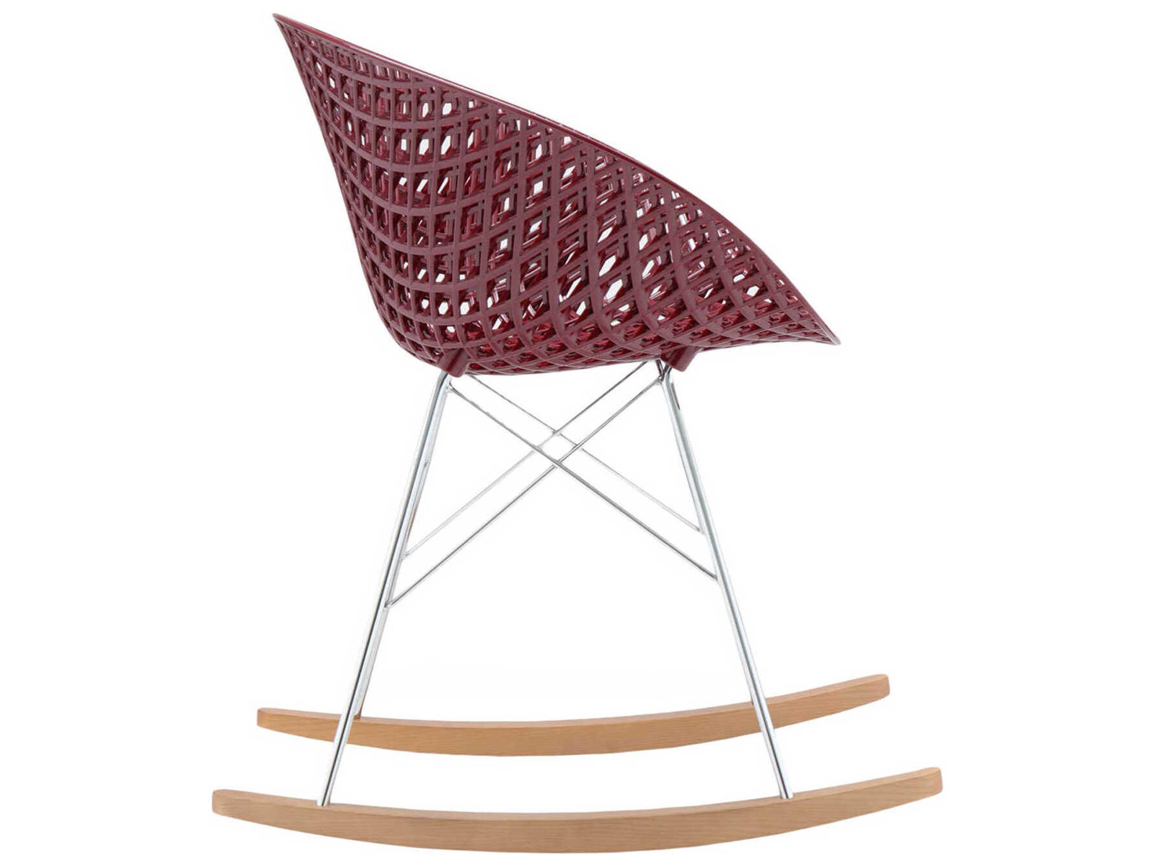 Kartell Smatrik Oak Wood Brown Arm Dining Chair  (Sold in 2)