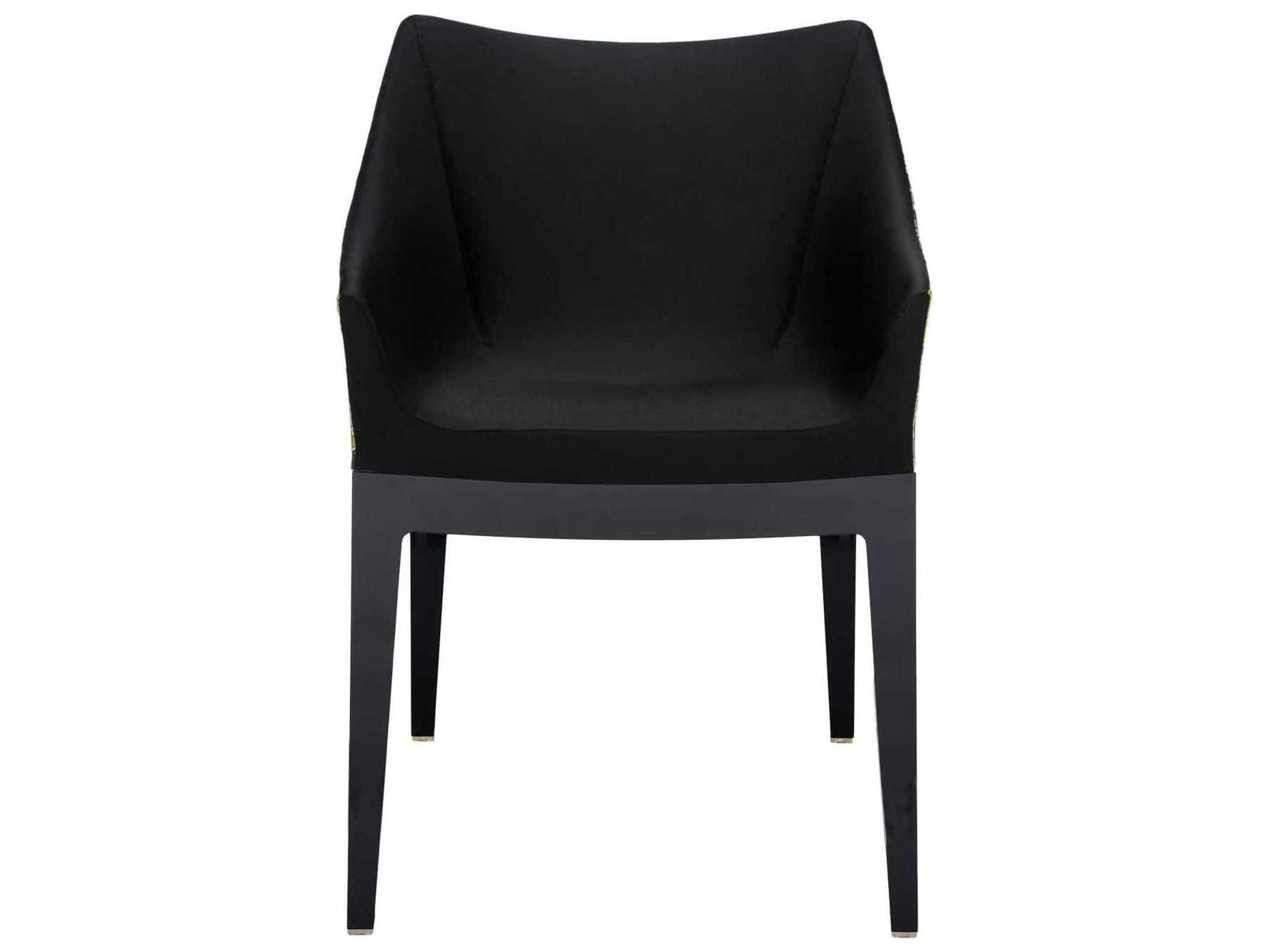 Kartell Madame Emilio Pucci Black Upholstered Arm Dining Chair