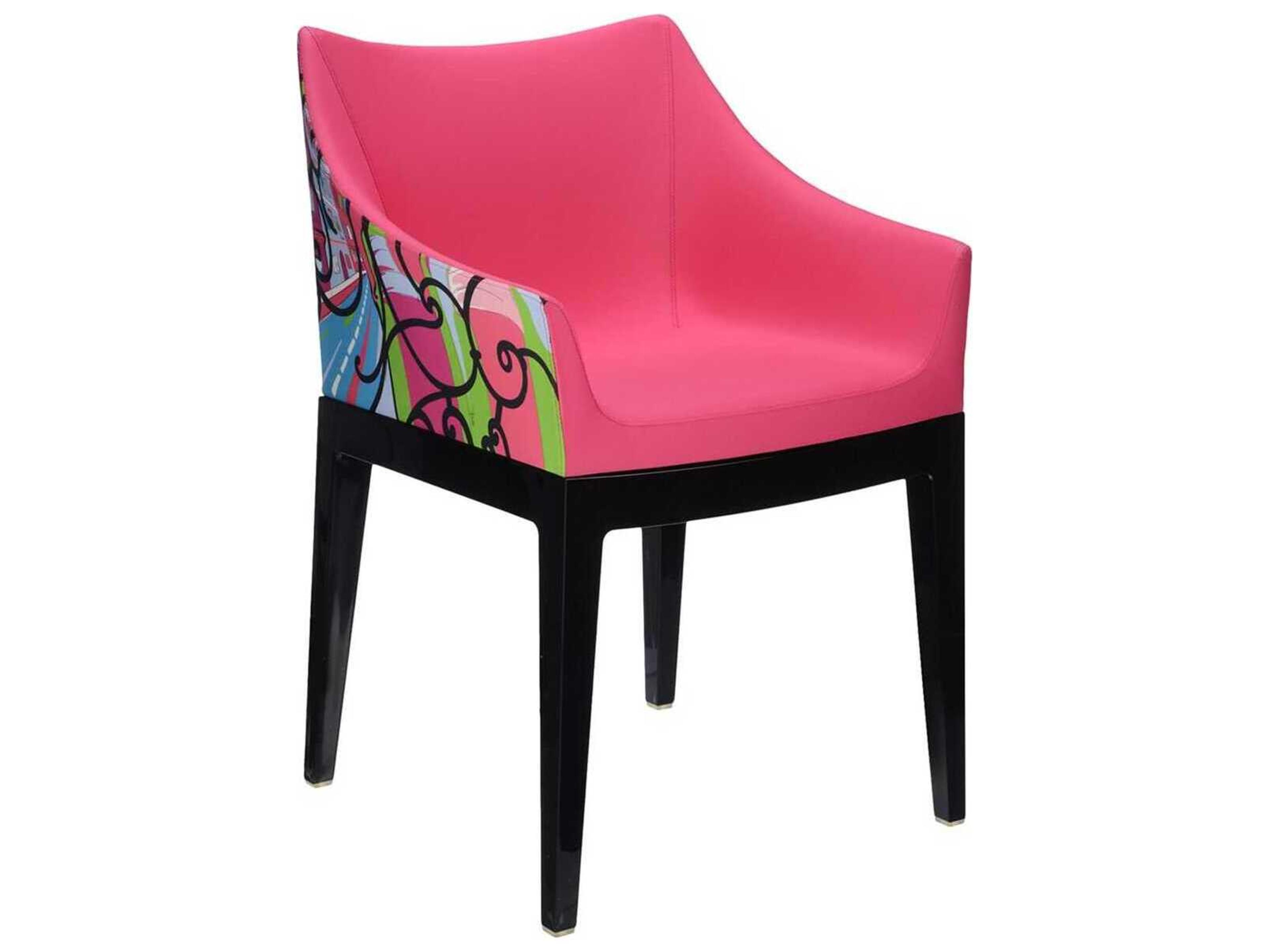 Madame Emilio Pucci Black Upholstered Arm Dining Chair