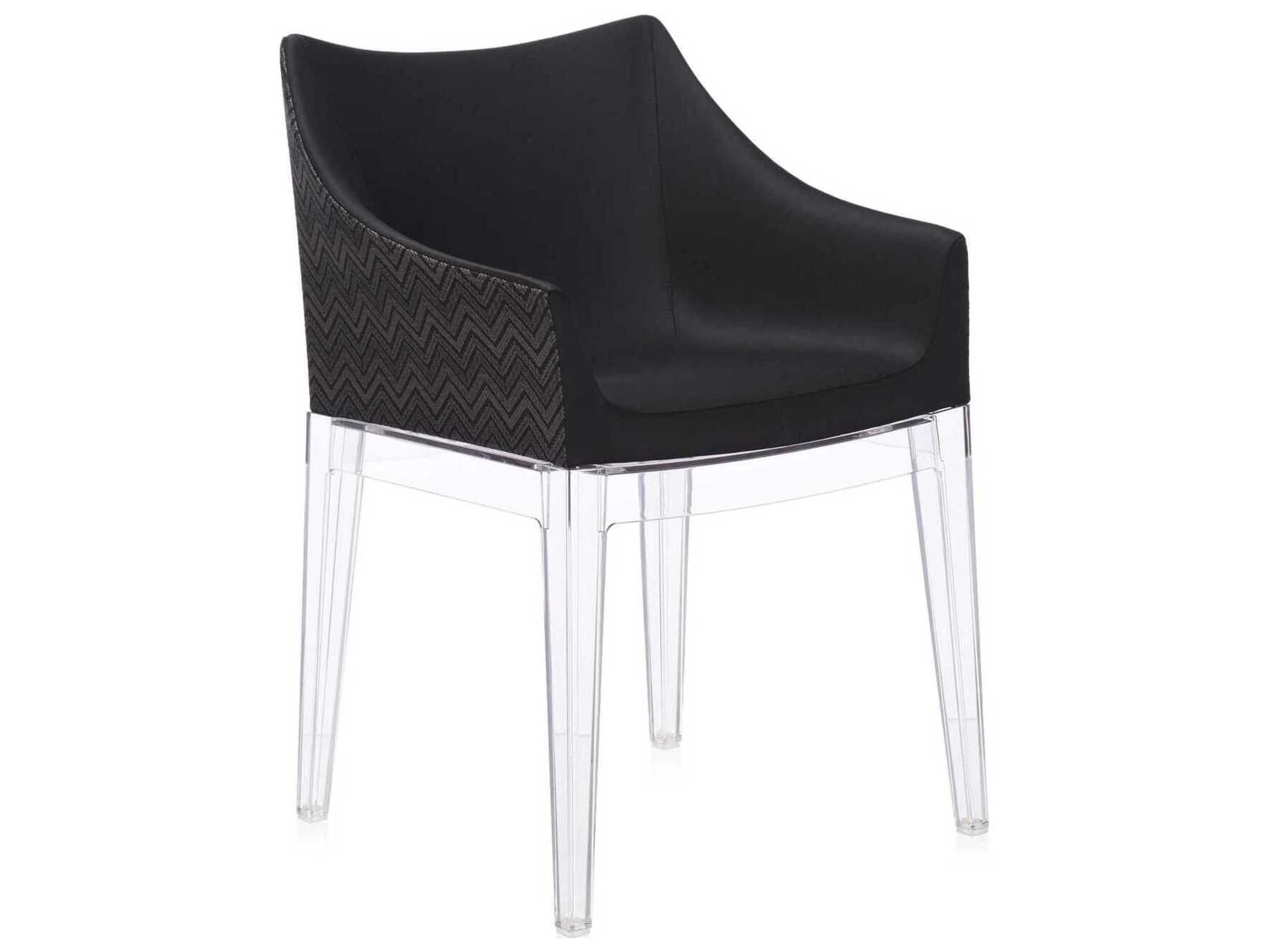 Madame Clear Upholstered Arm Dining Chair