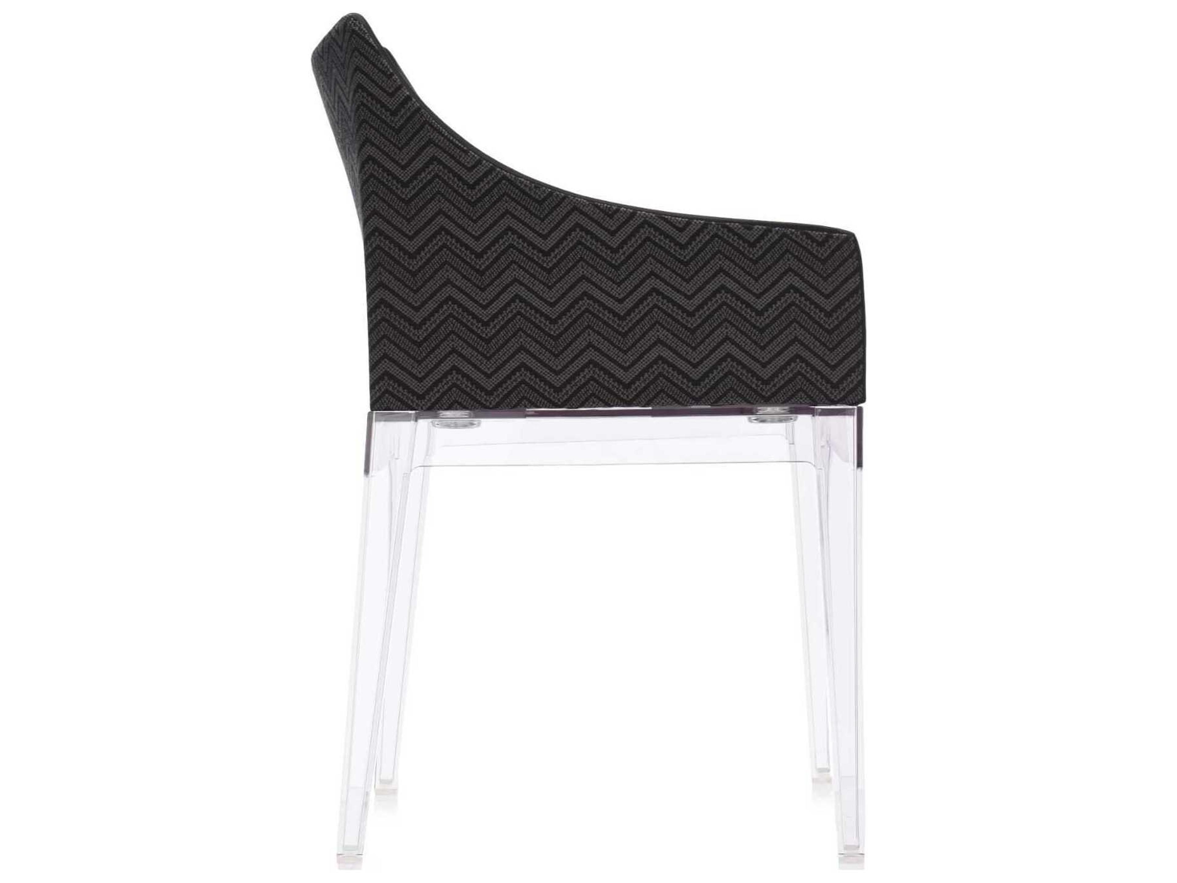 Kartell Madame Clear Upholstered Arm Dining Chair