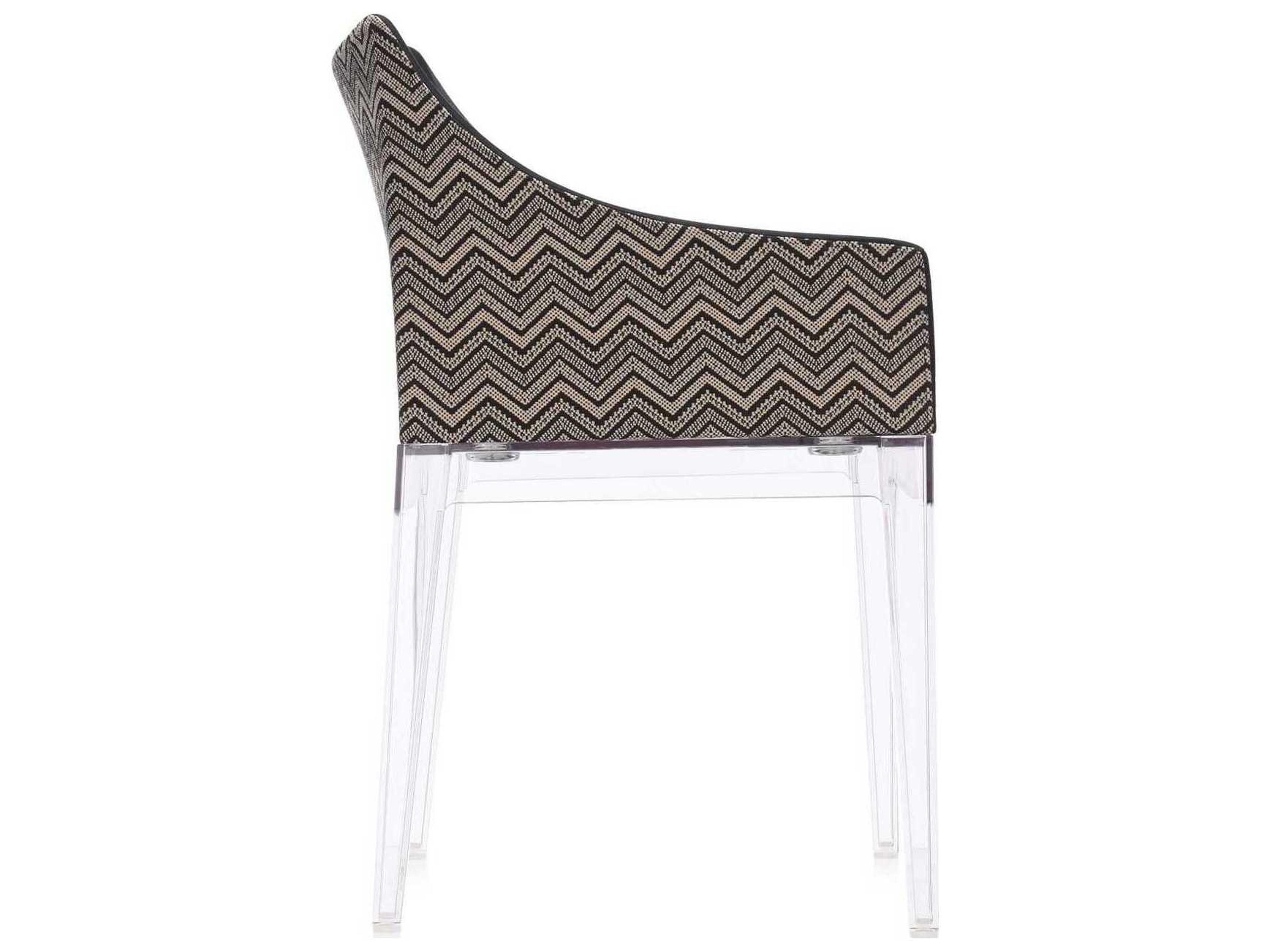 Kartell Madame Beige Upholstered Arm Dining Chair