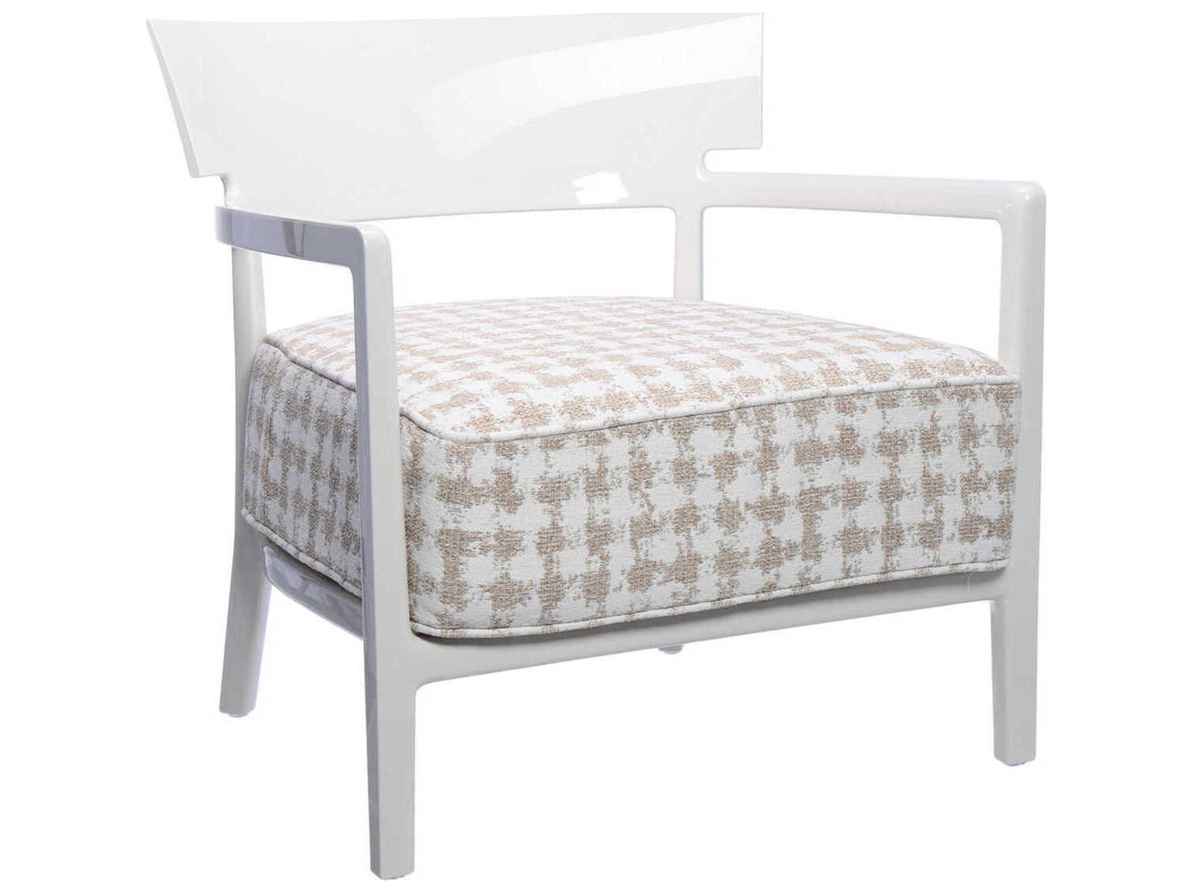 Cara Beige Fabric Accent Chair