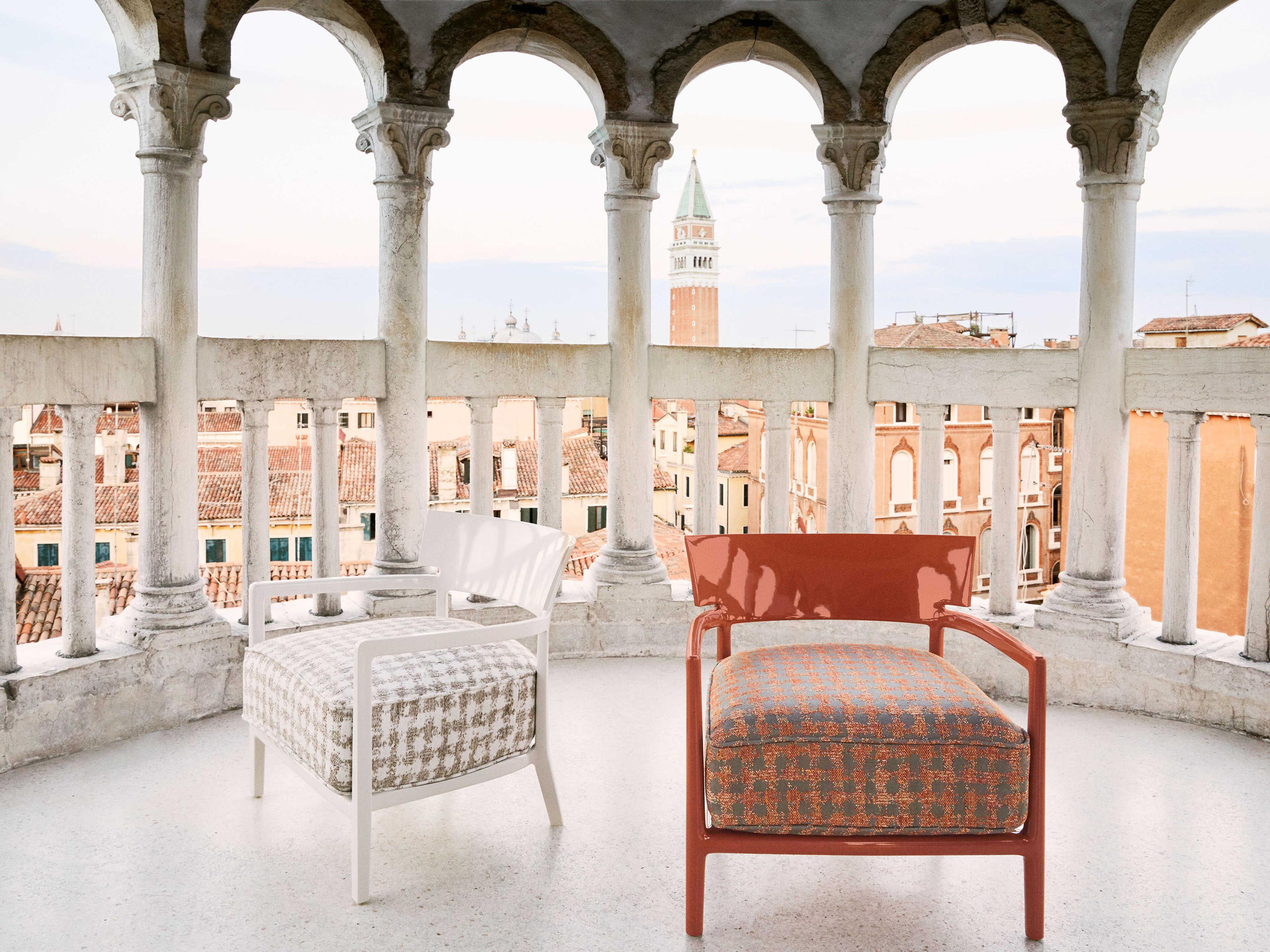 Kartell Cara Beige Fabric Accent Chair