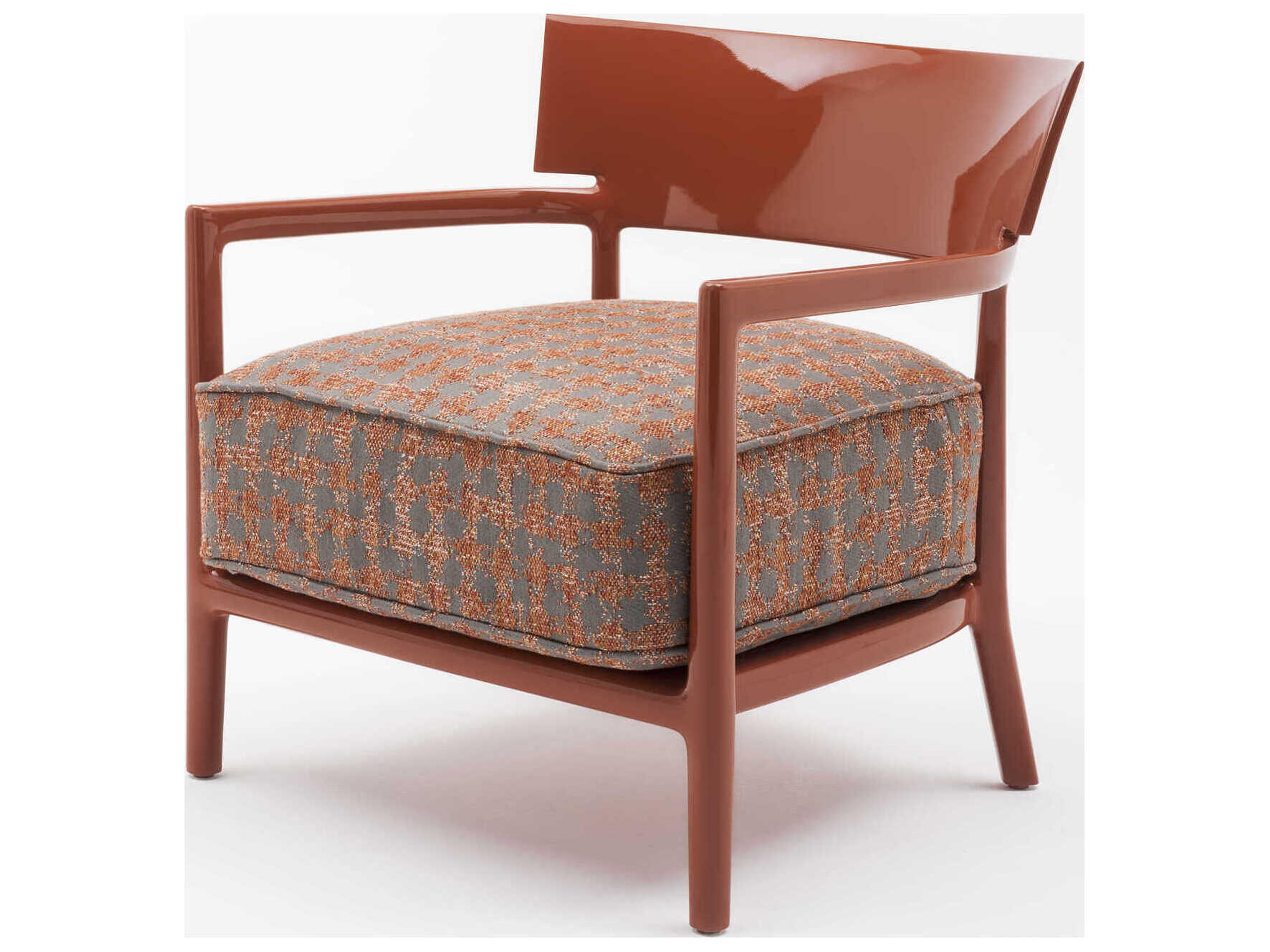 Kartell Cara Orange Fabric Accent Chair