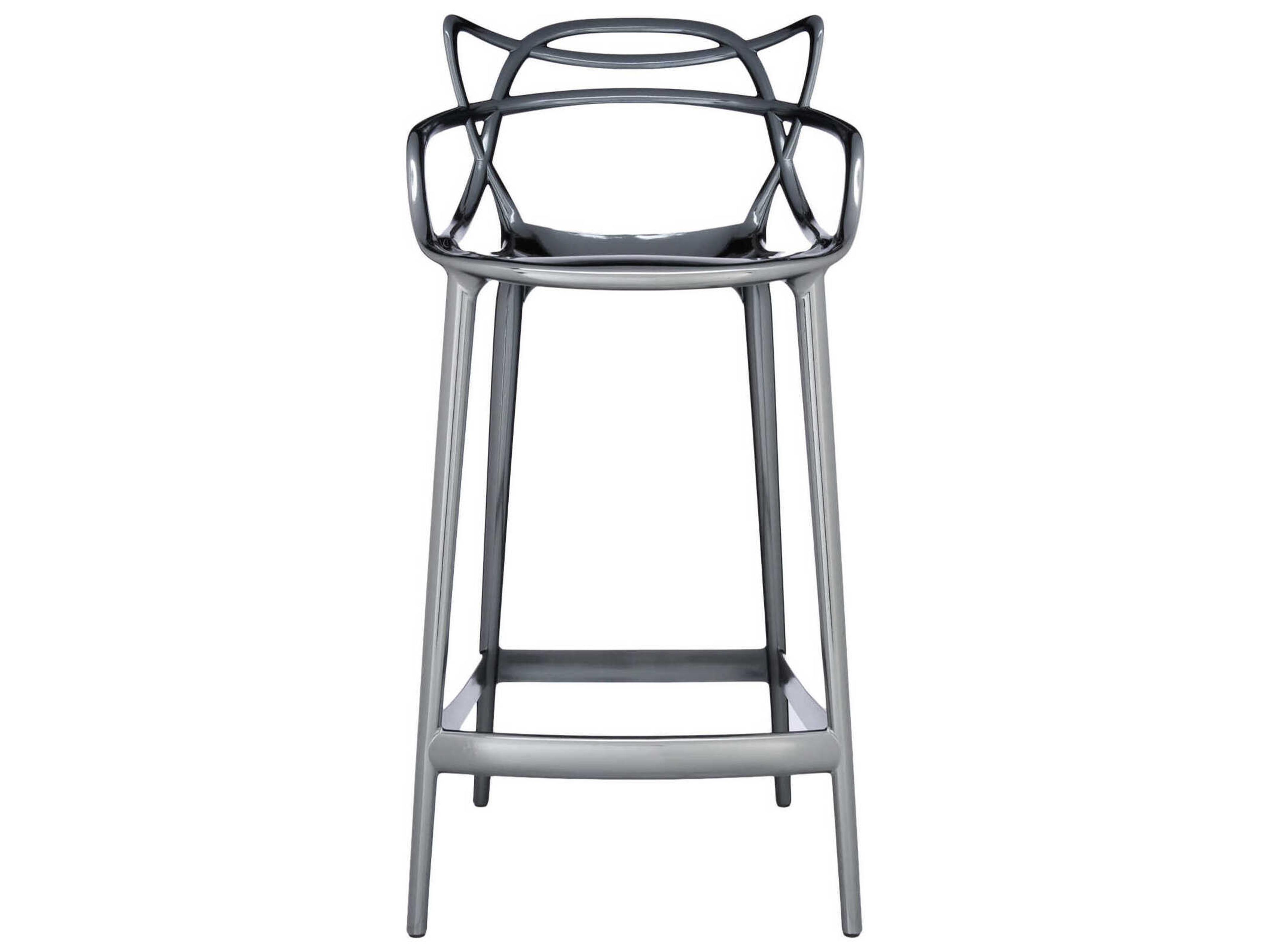 Kartell Masters Metallic Titanium Counter Stool