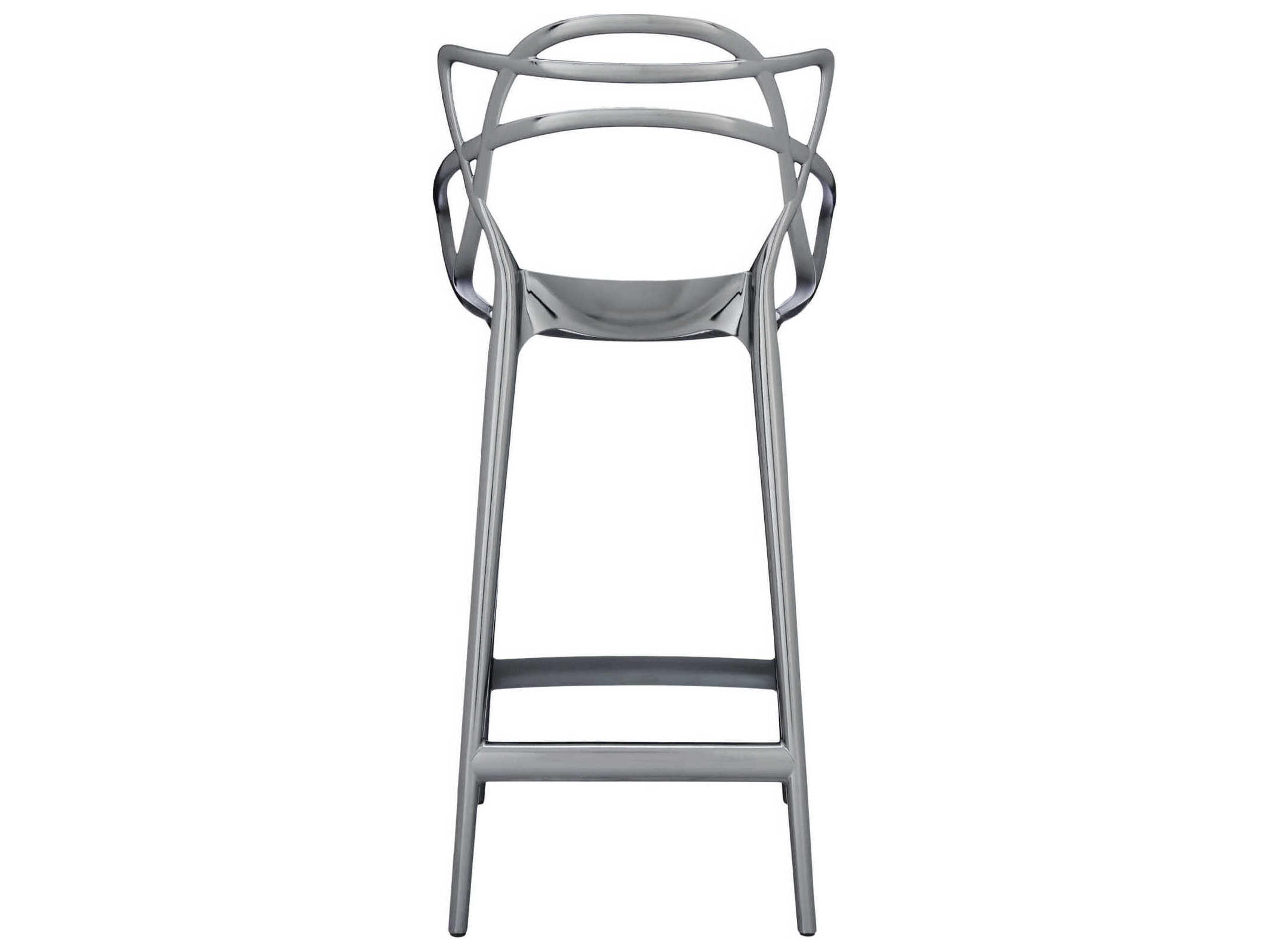 Kartell Masters Metallic Titanium Counter Stool