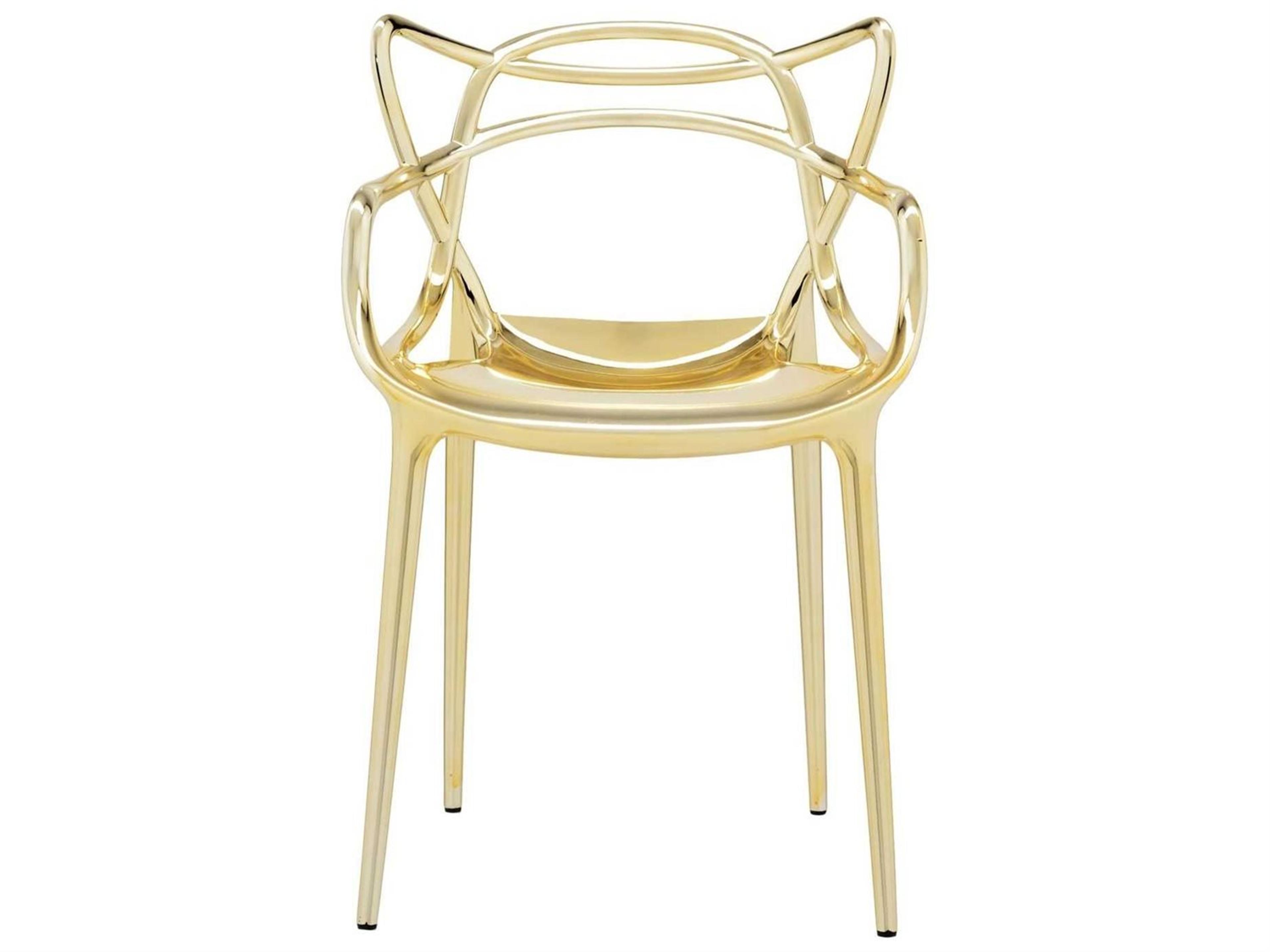 Kartell Masters Gold Arm Dining Chair  (Sold in 2)