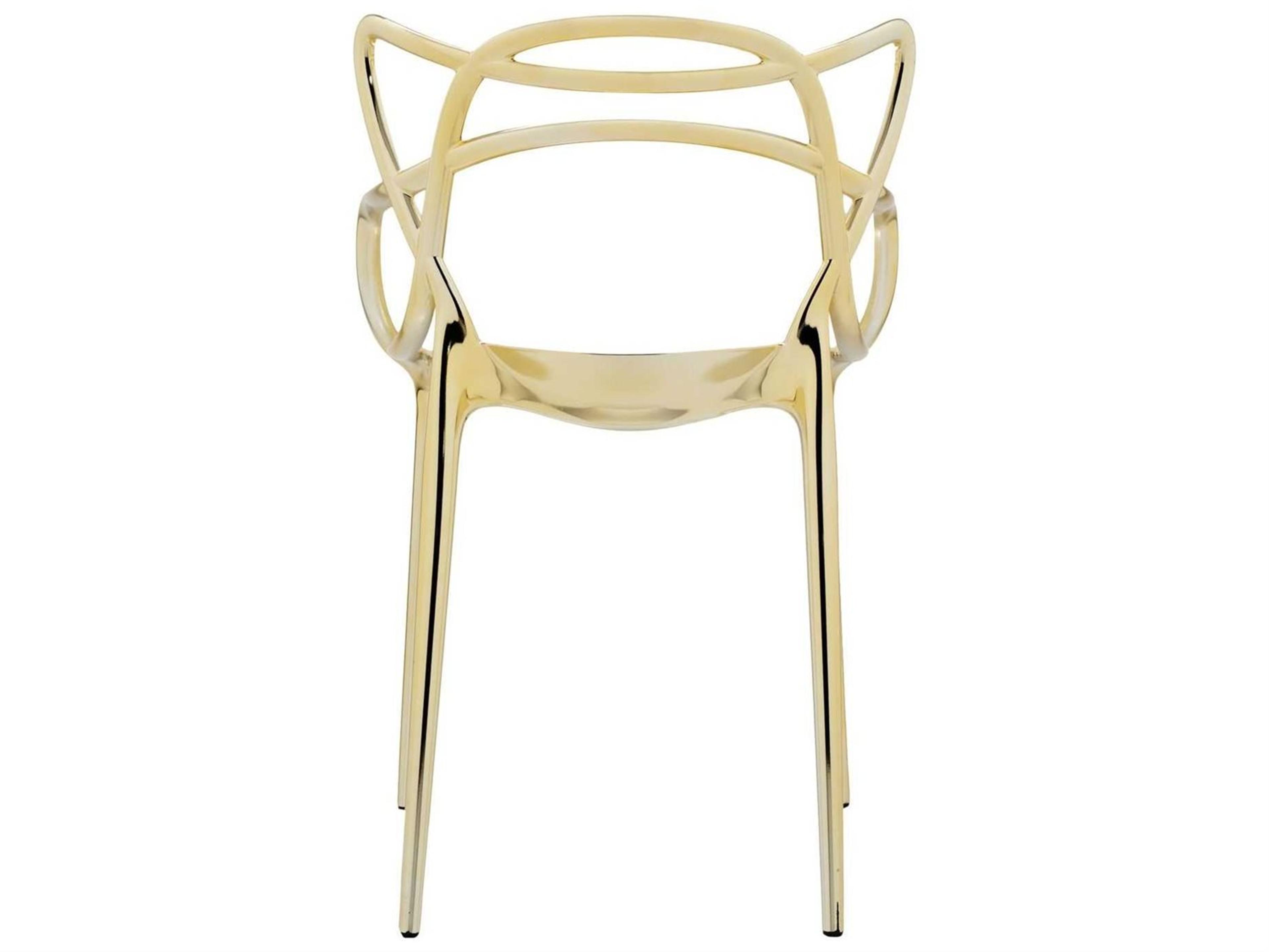 Kartell Masters Gold Arm Dining Chair  (Sold in 2)