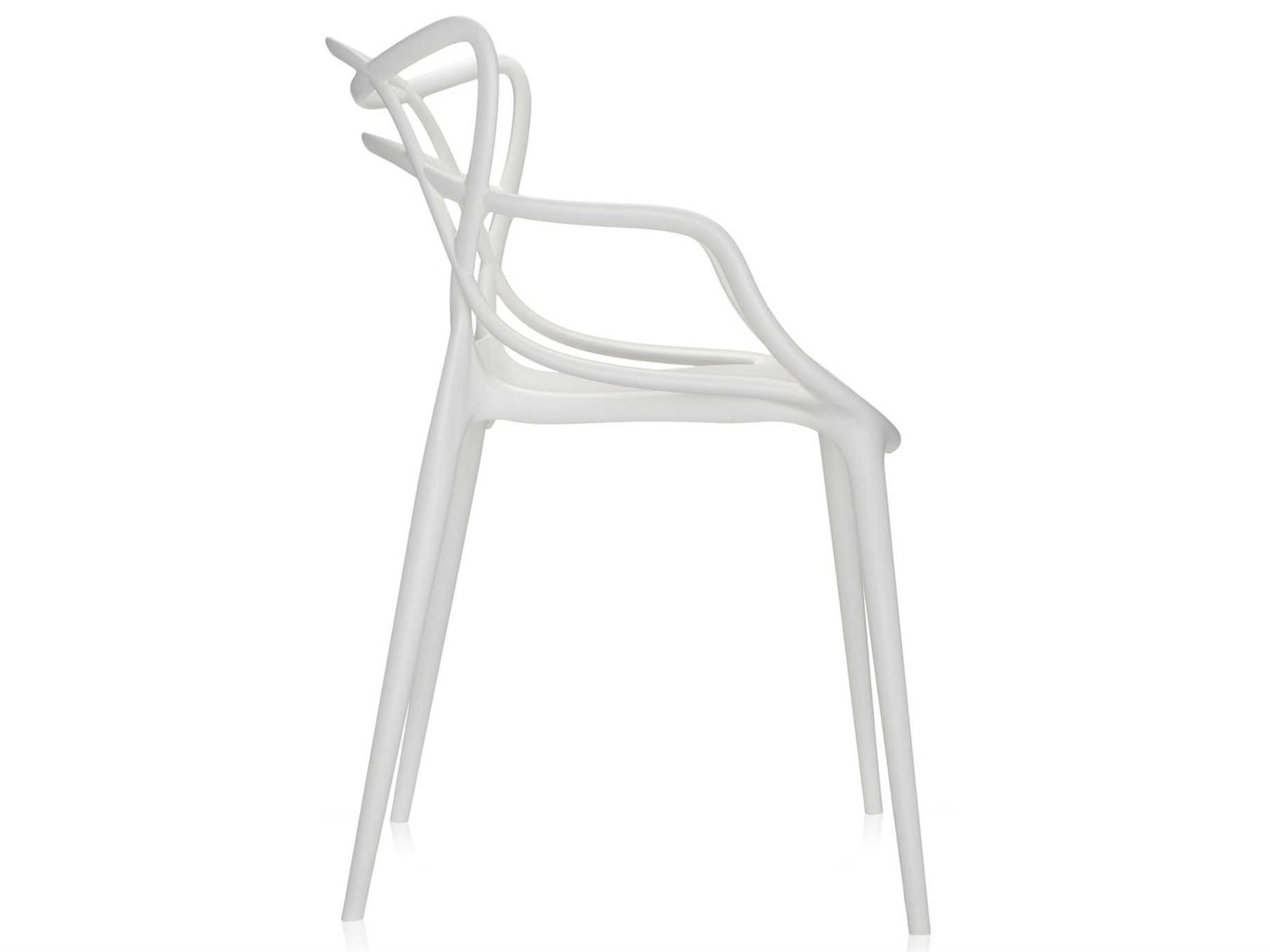 Kartell Masters White Arm Dining Chair  (Sold in 2)