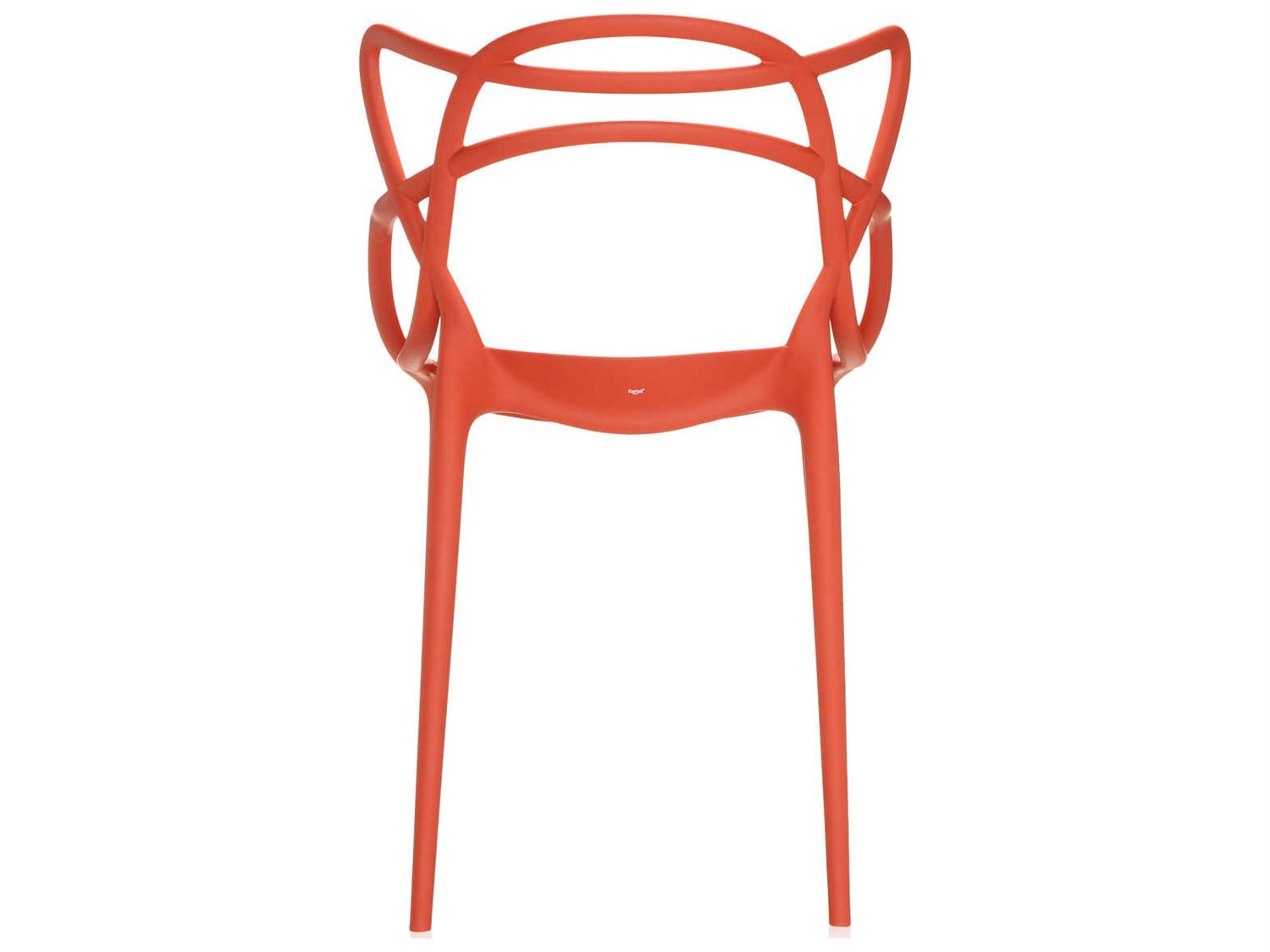 Kartell Masters Orange Arm Dining Chair  (Sold in 2)