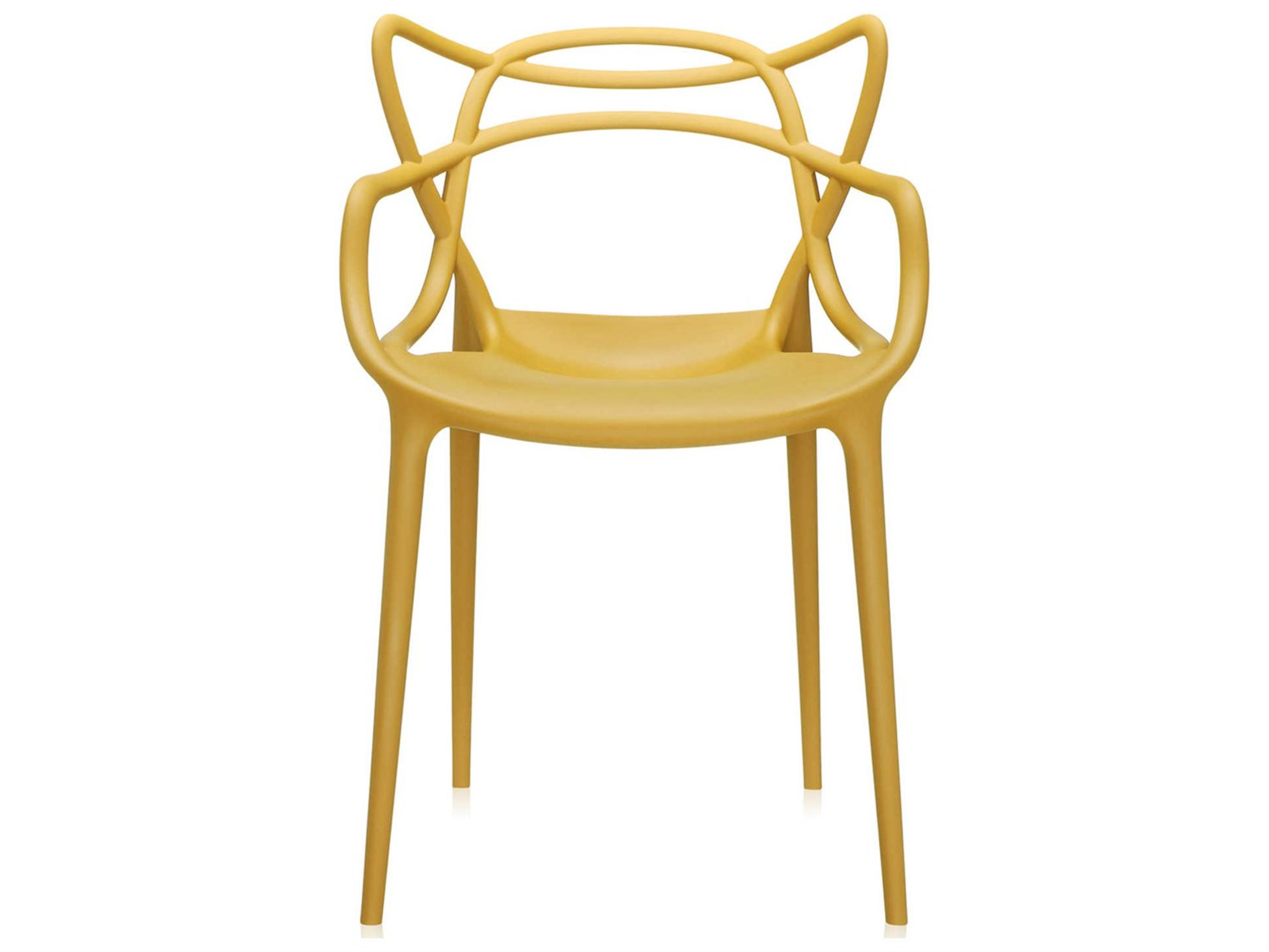 Kartell Masters Yellow Arm Dining Chair  (Sold in 2)