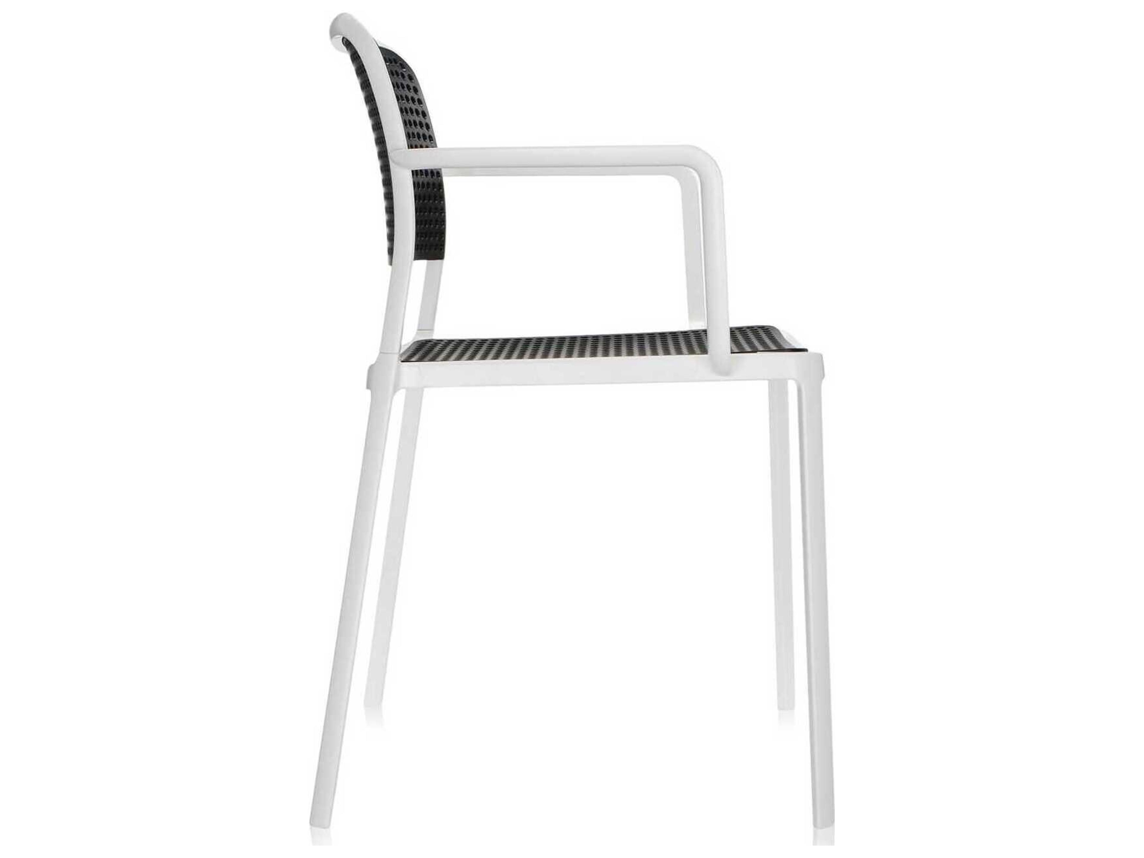 Kartell Audrey Black Arm Dining Chair  (Sold in 2)
