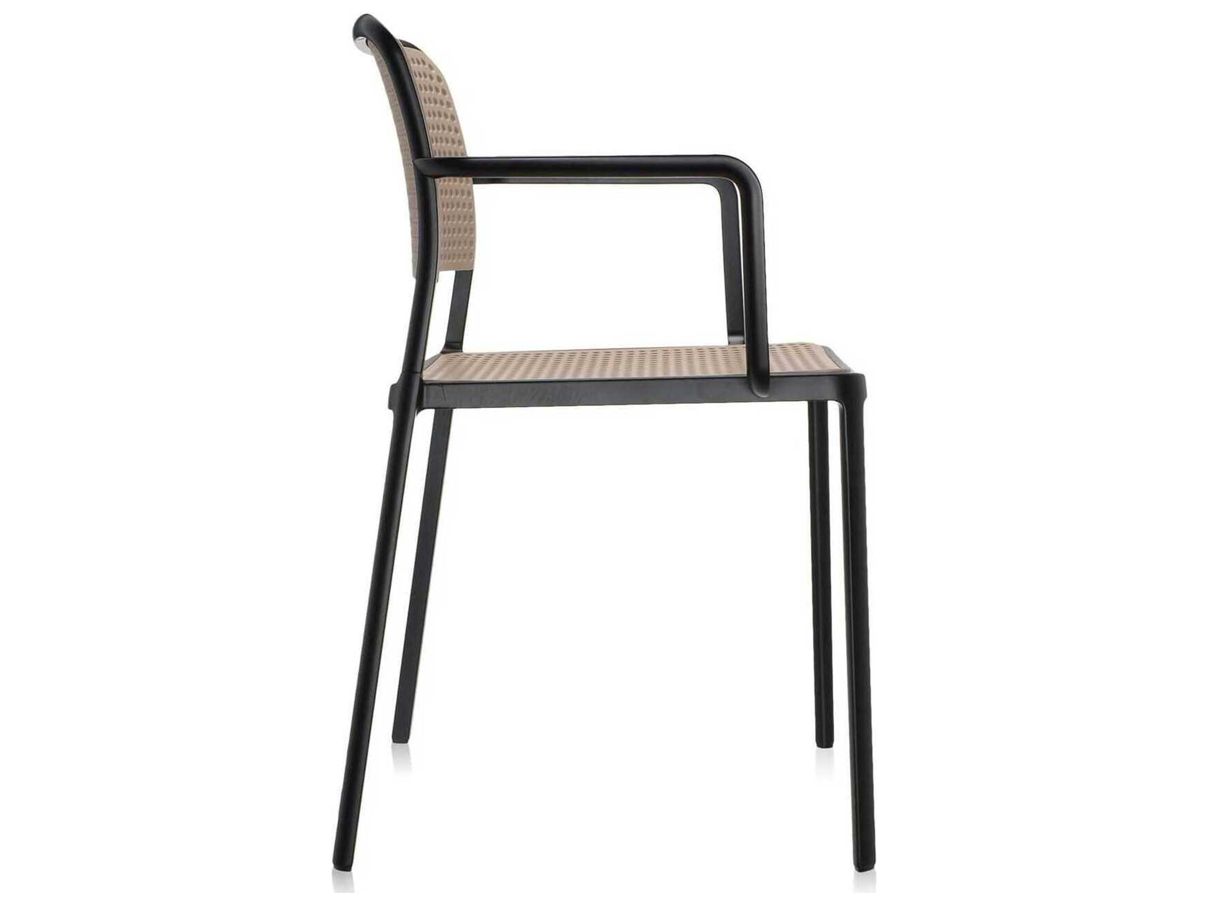 Kartell Audrey Black Arm Dining Chair  (Sold in 2)