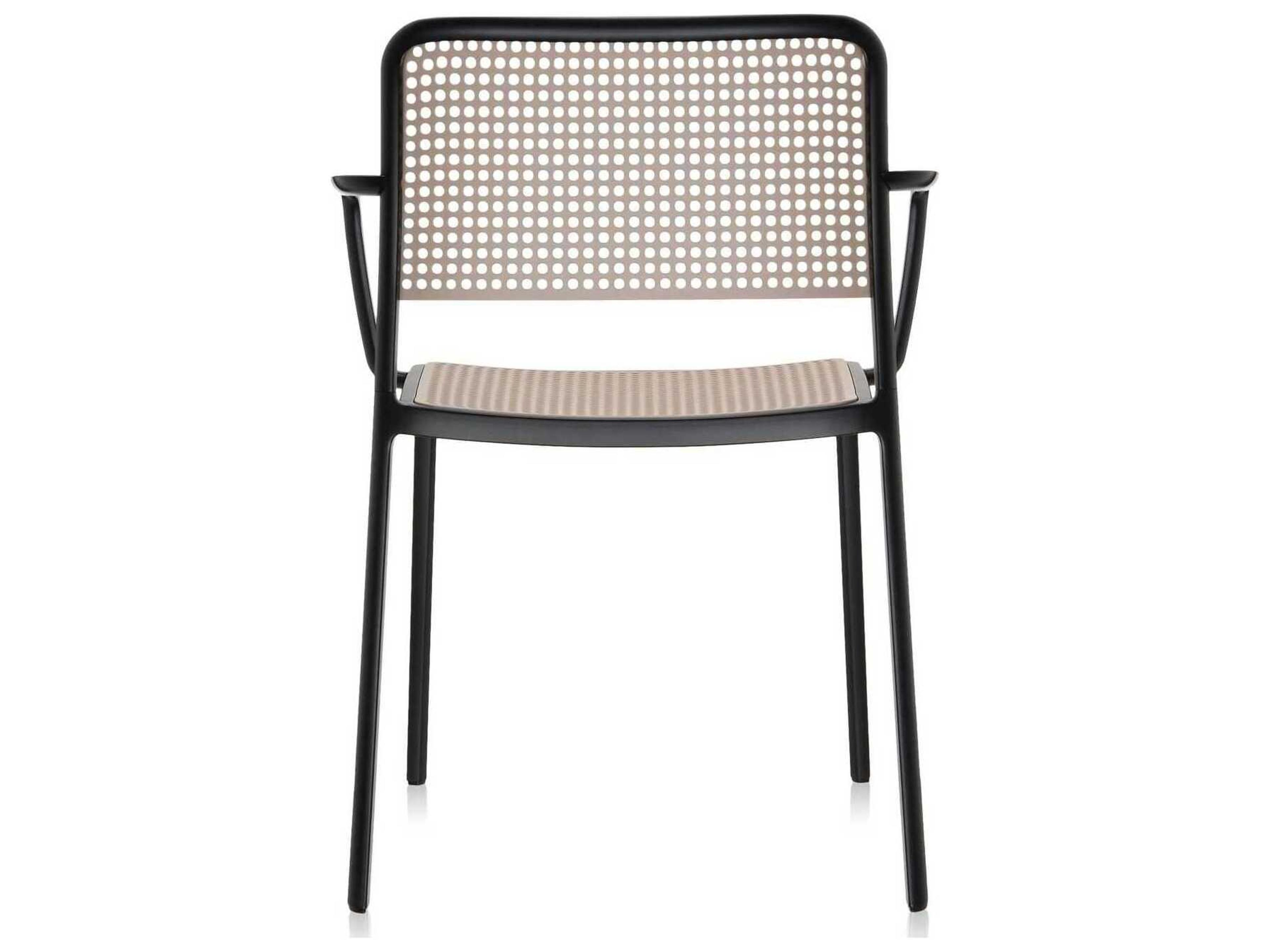Kartell Audrey Black Arm Dining Chair  (Sold in 2)