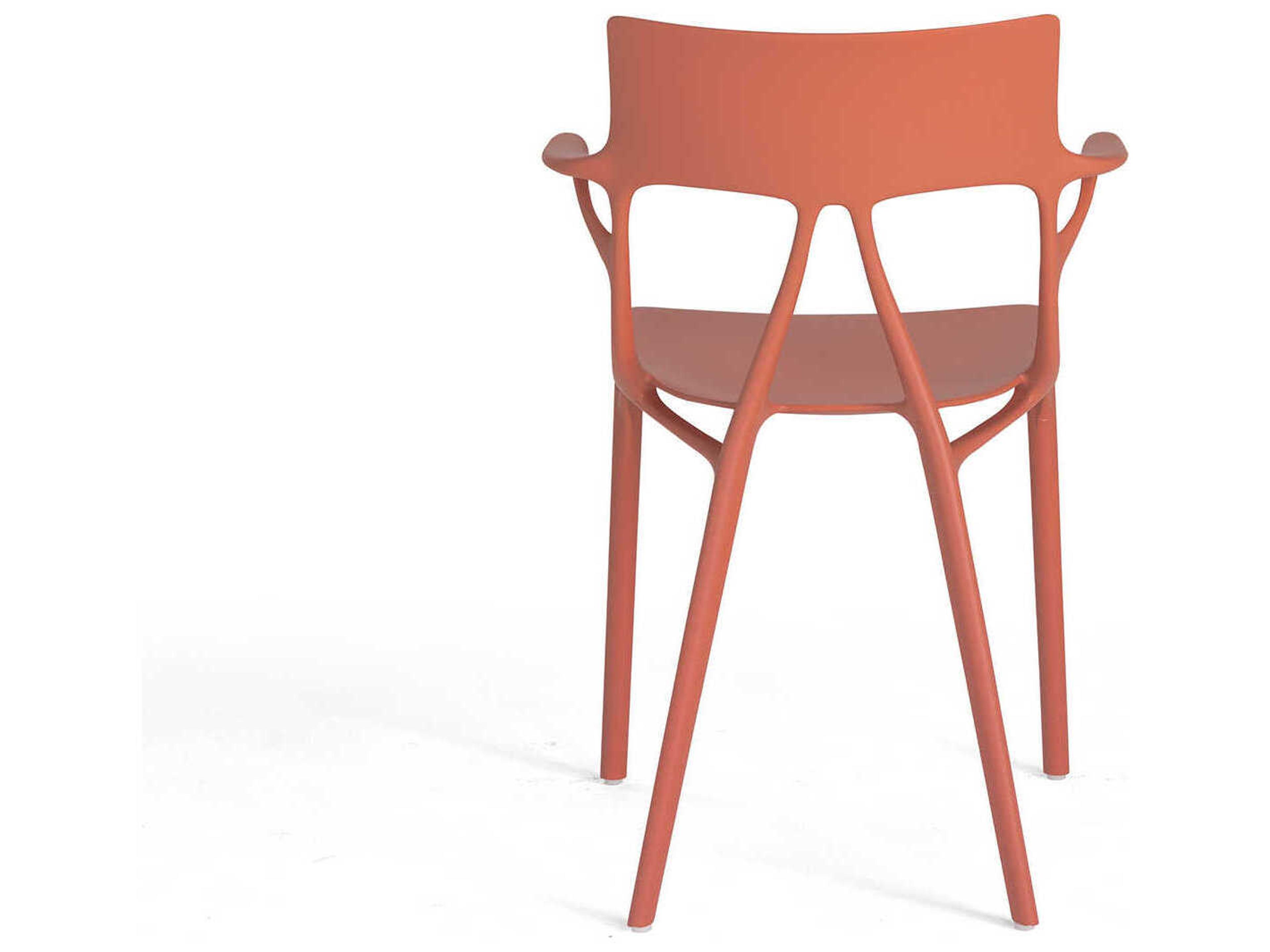 Kartell Ai Orange Arm Dining Chair  (Sold in 2)