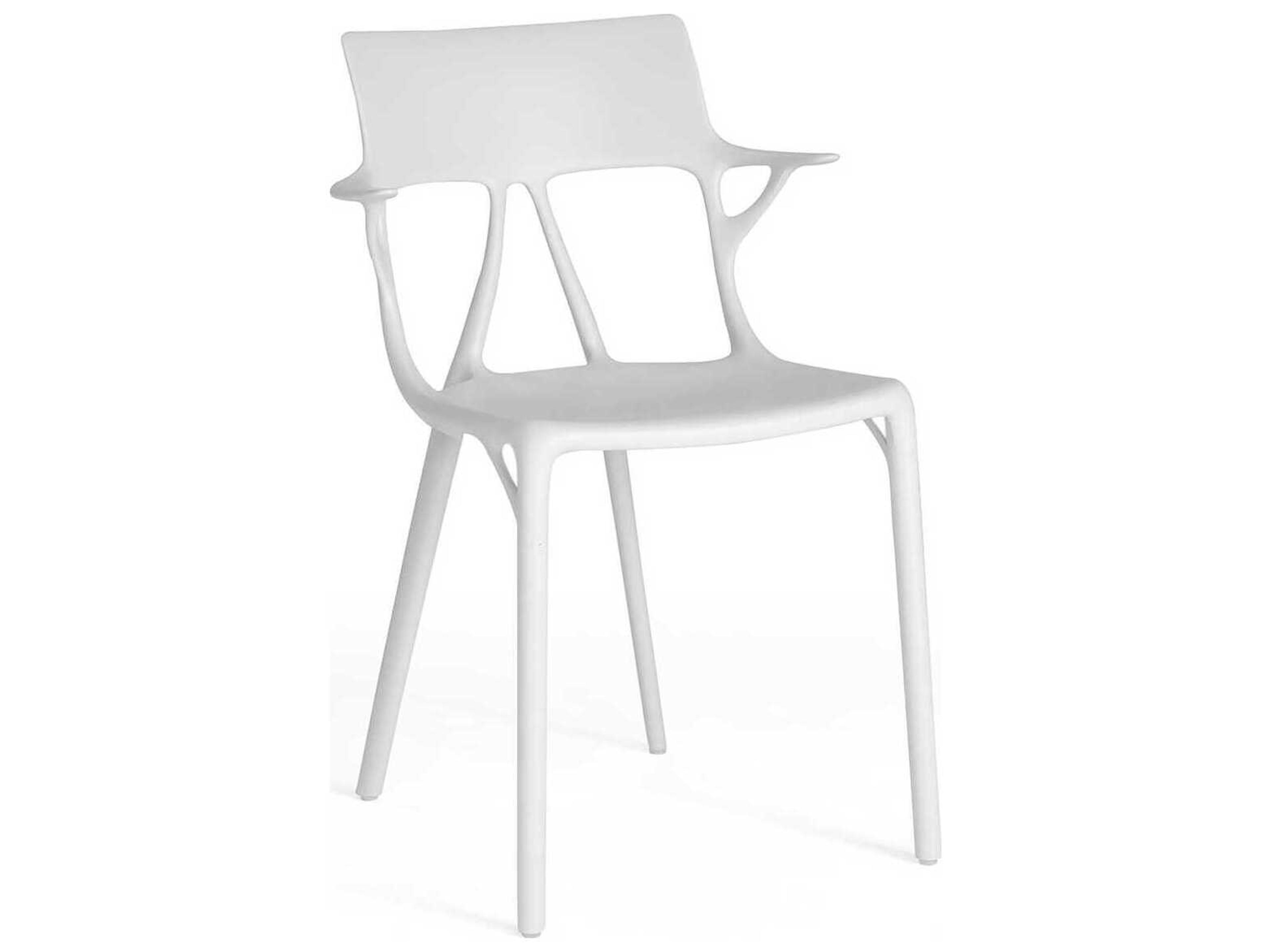 Ai White Arm Dining Chair  (Sold in 2)