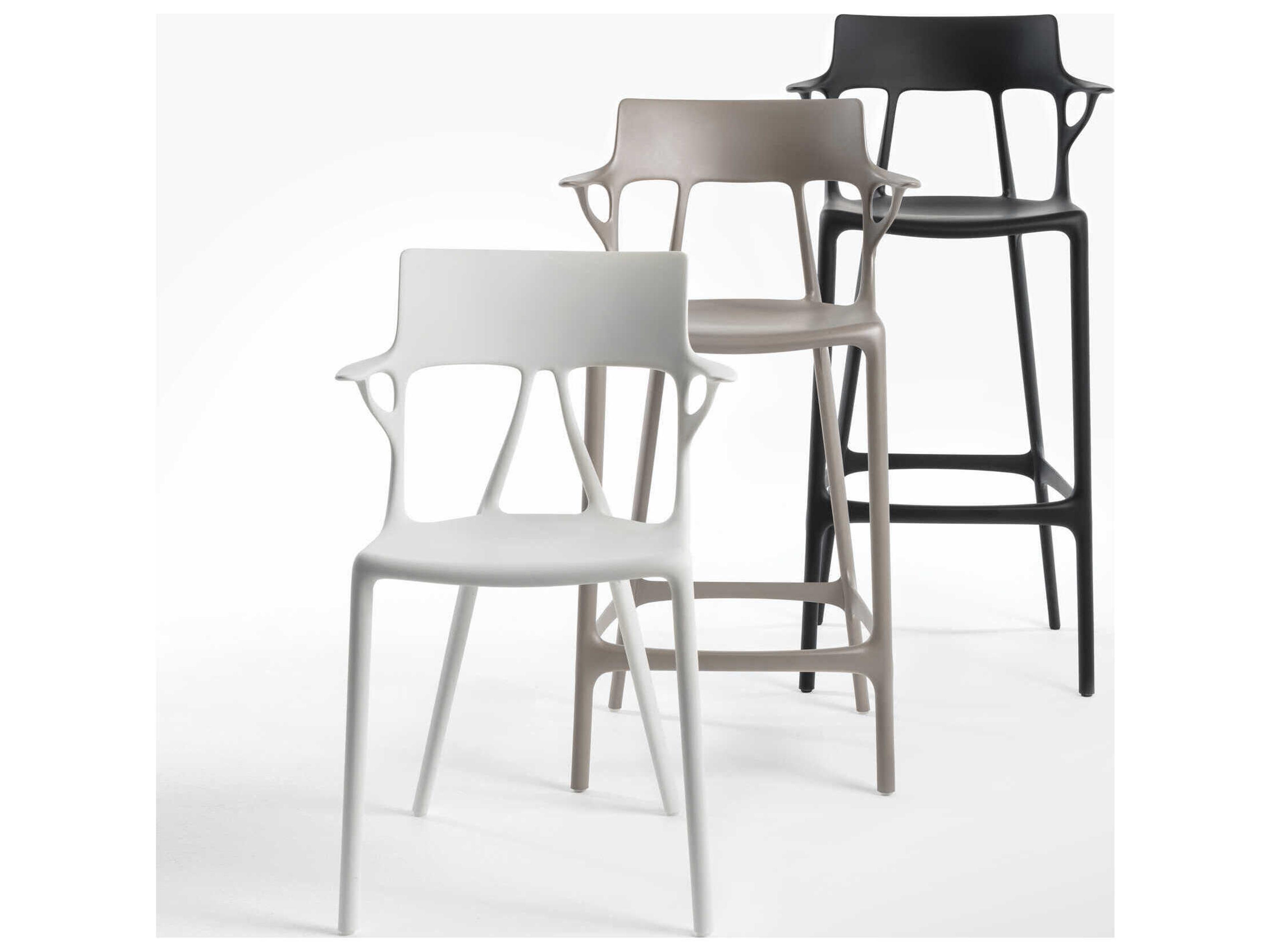 Kartell Ai White Arm Dining Chair  (Sold in 2)