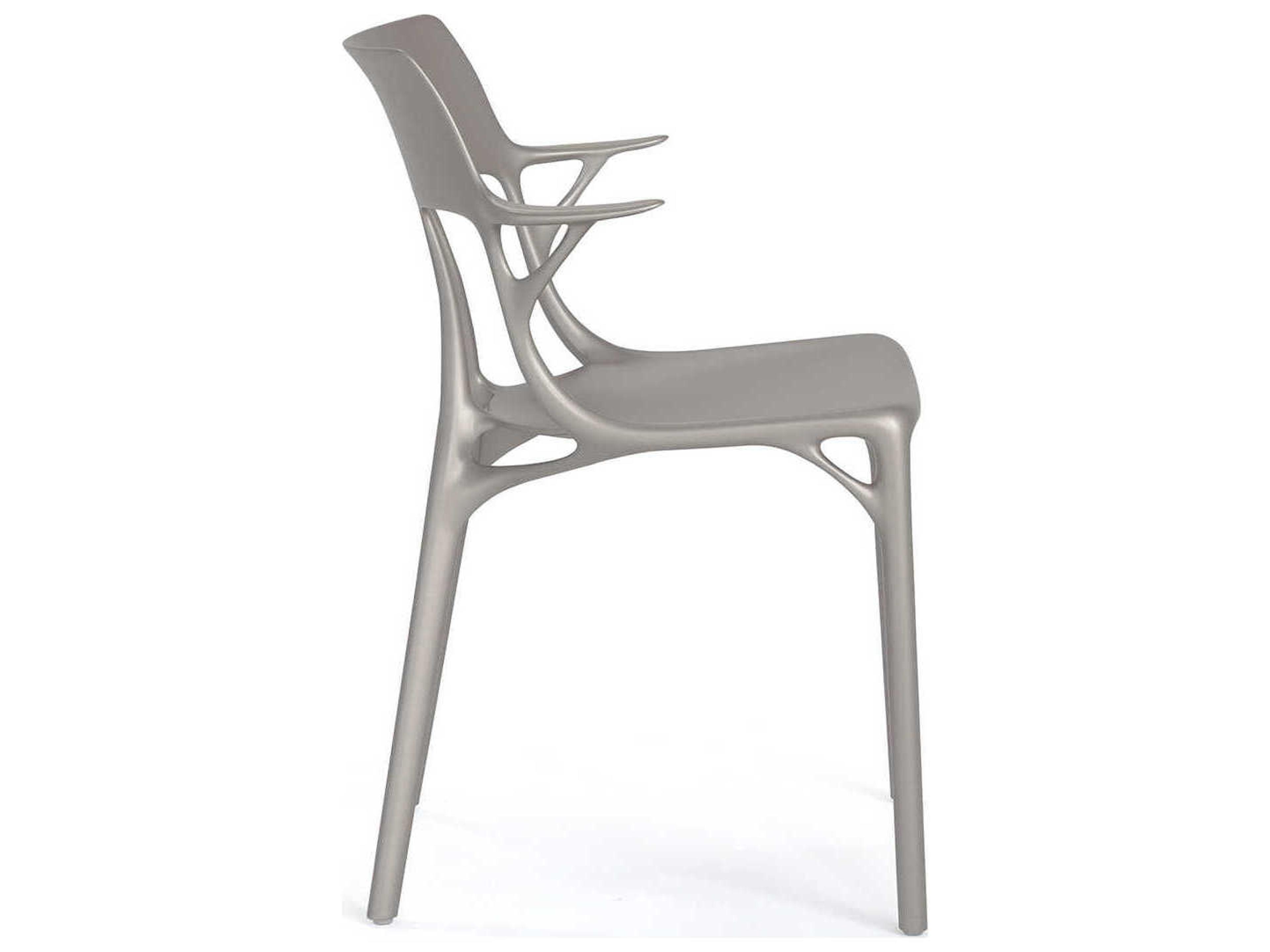 Kartell Ai Gray Arm Dining Chair  (Sold in 2)