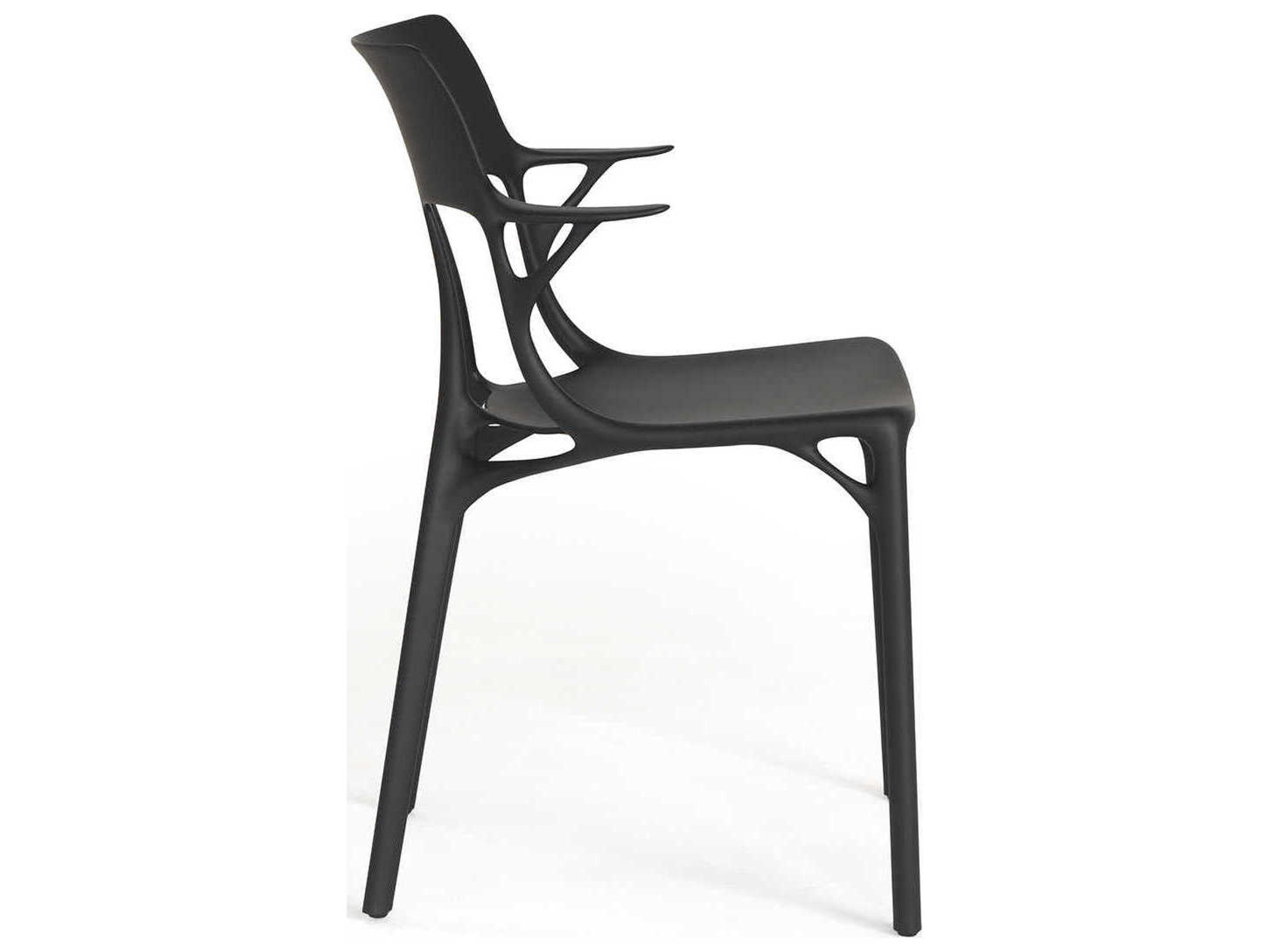 Kartell Ai Black Arm Dining Chair  (Sold in 2)