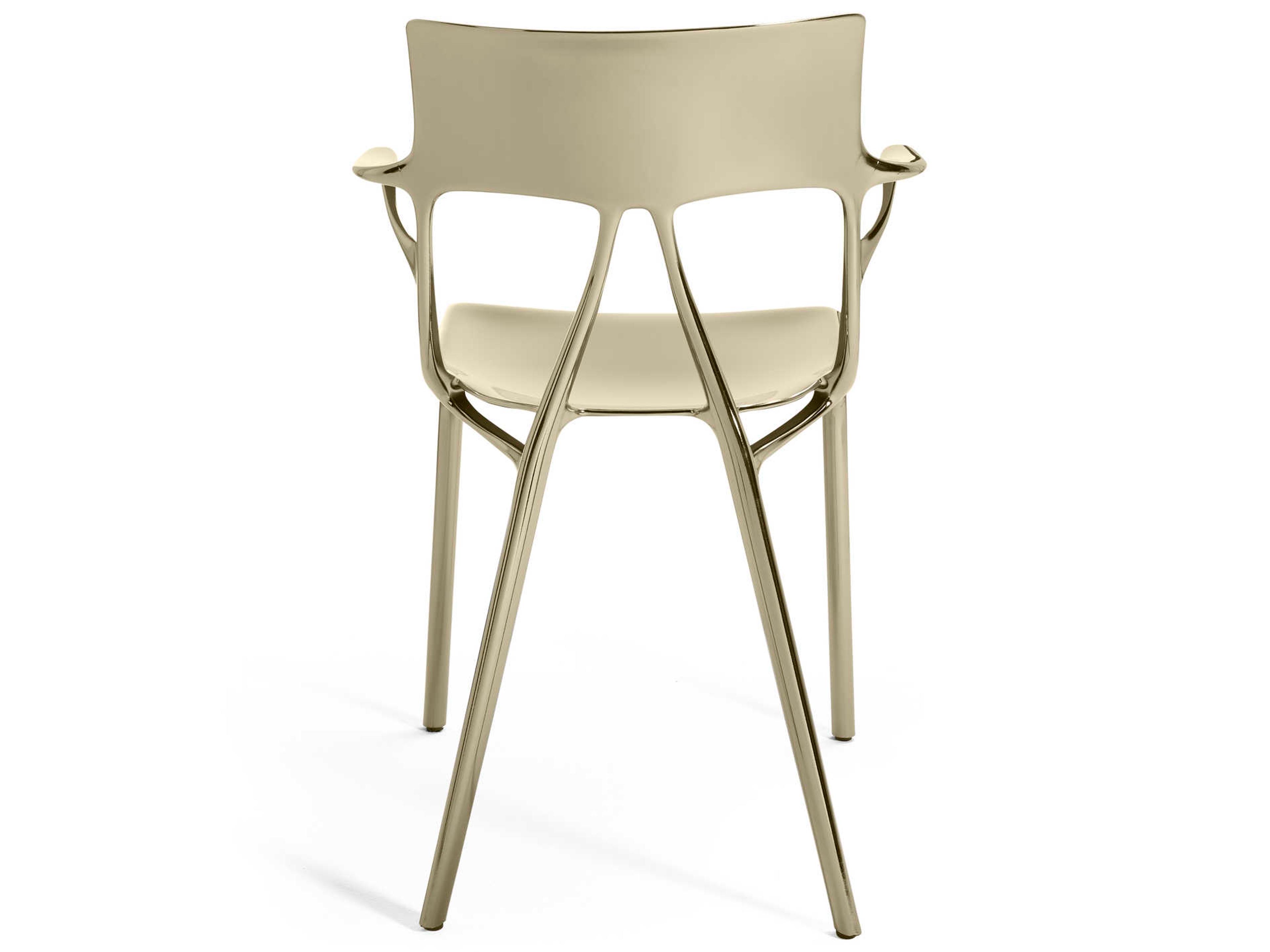 Kartell A.i. Gold Arm Dining Chair  (Sold in 2)