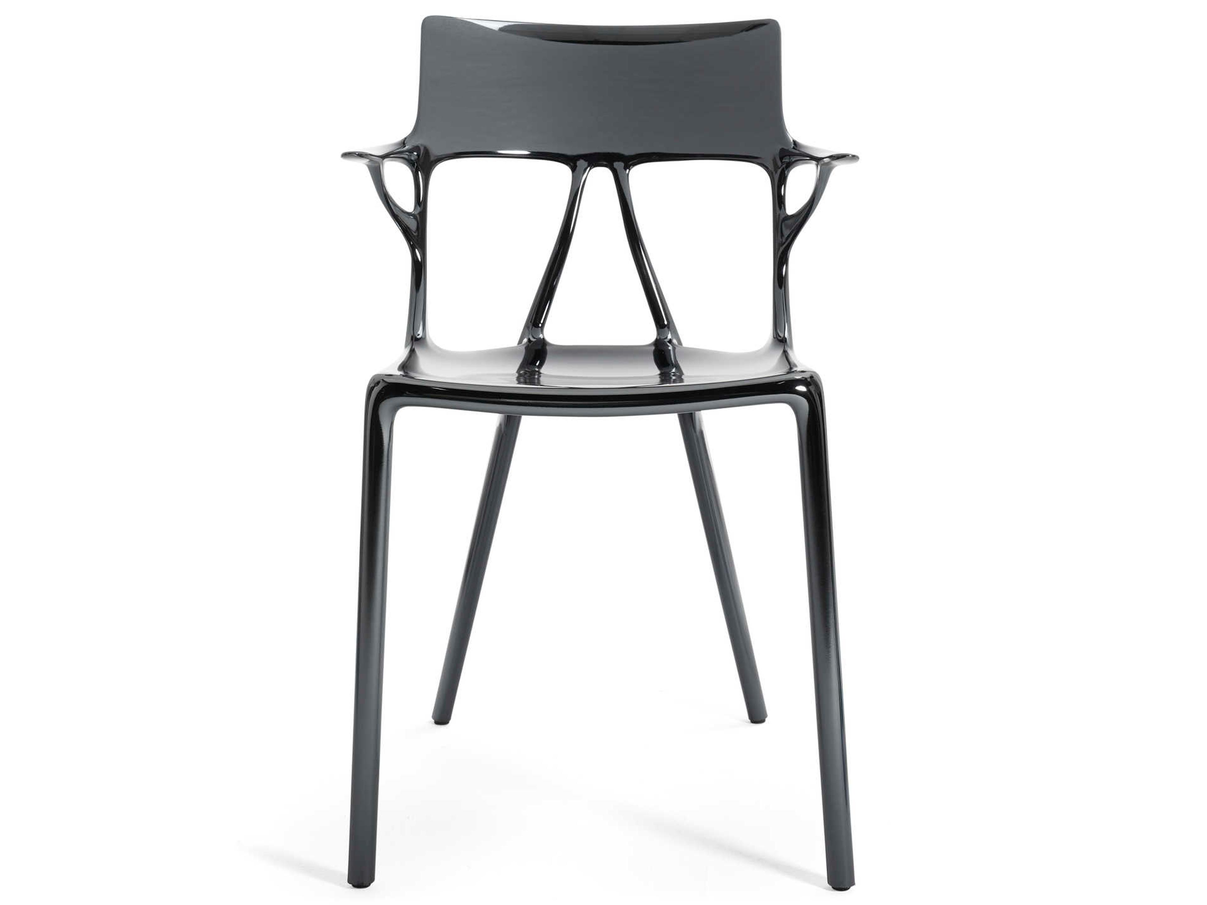 Kartell A.i. Gray Arm Dining Chair  (Sold in 2)