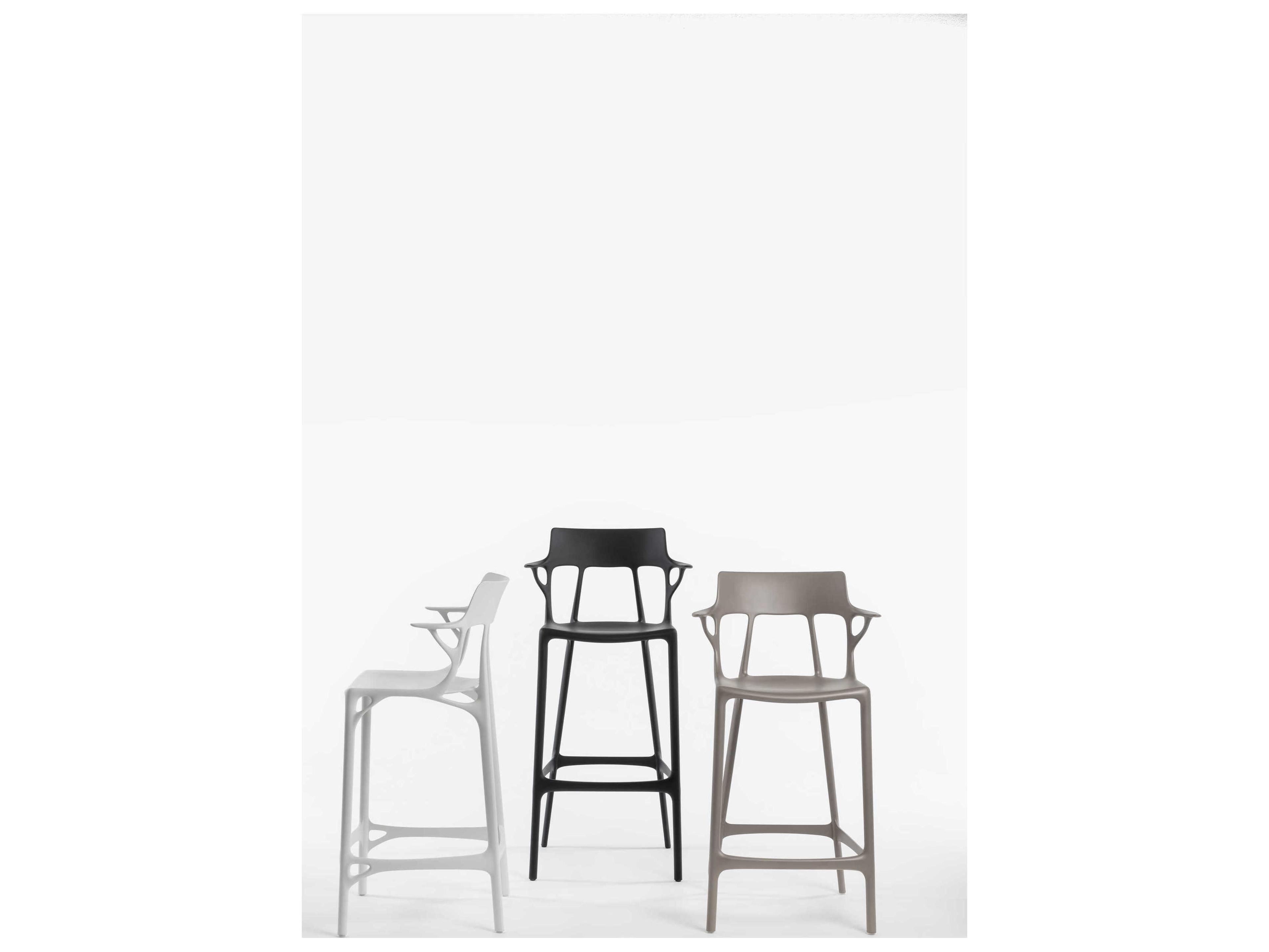 Kartell Ai Recycled Gray Counter Stool