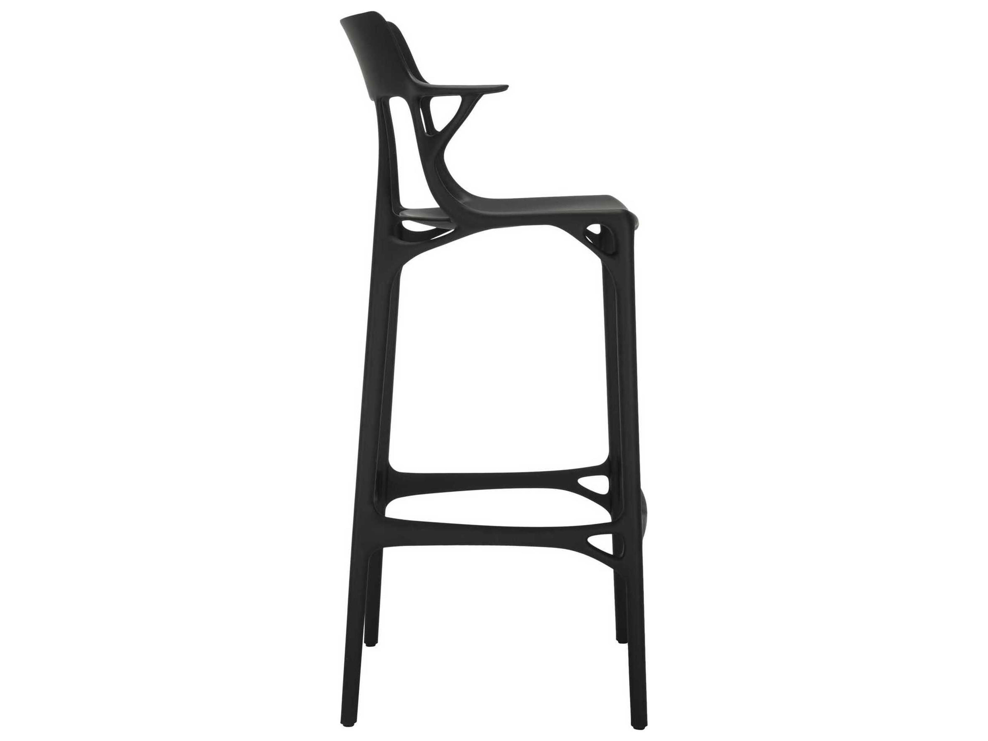 Kartell Ai Recycled Black Bar Stool