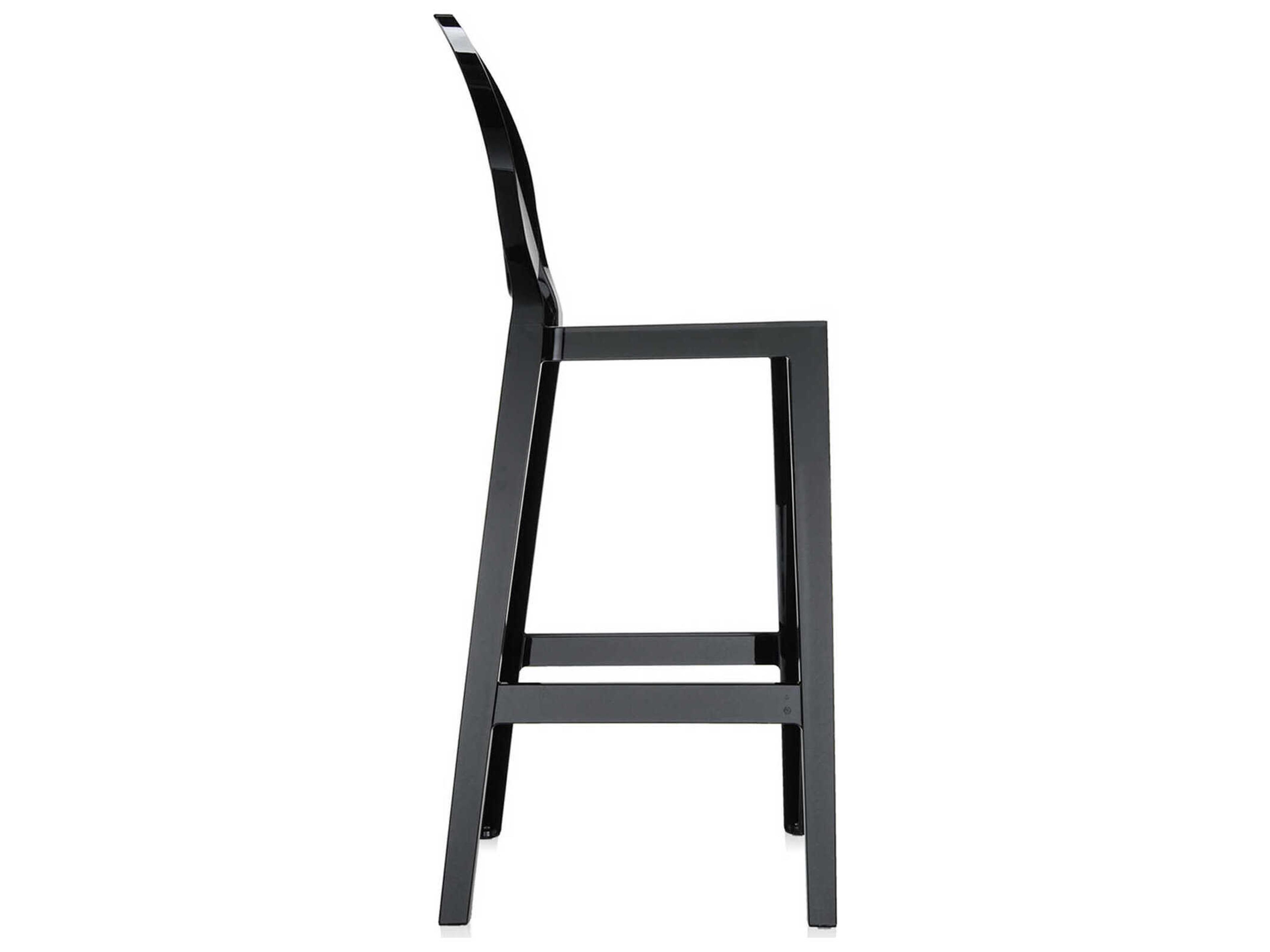 Kartell One More Black Bar Stool  (Sold in 2)