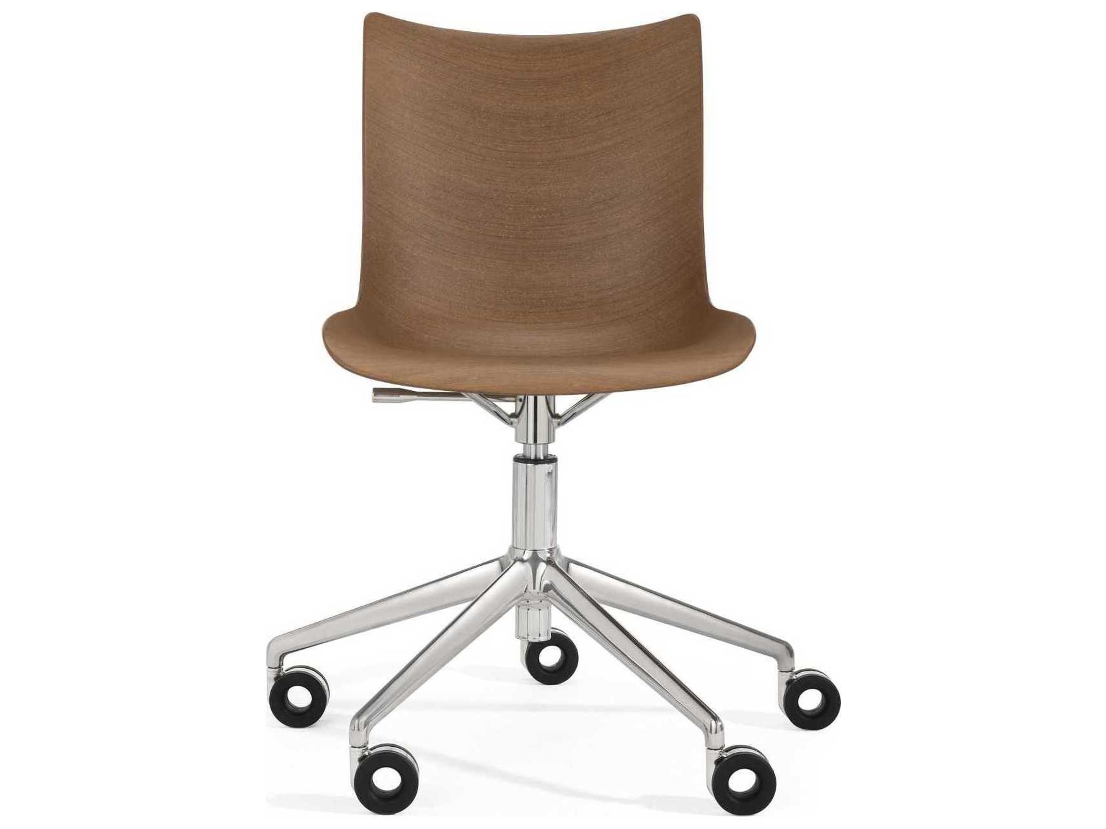 Kartell P-wood Brown Adjustable Computer Office Chair