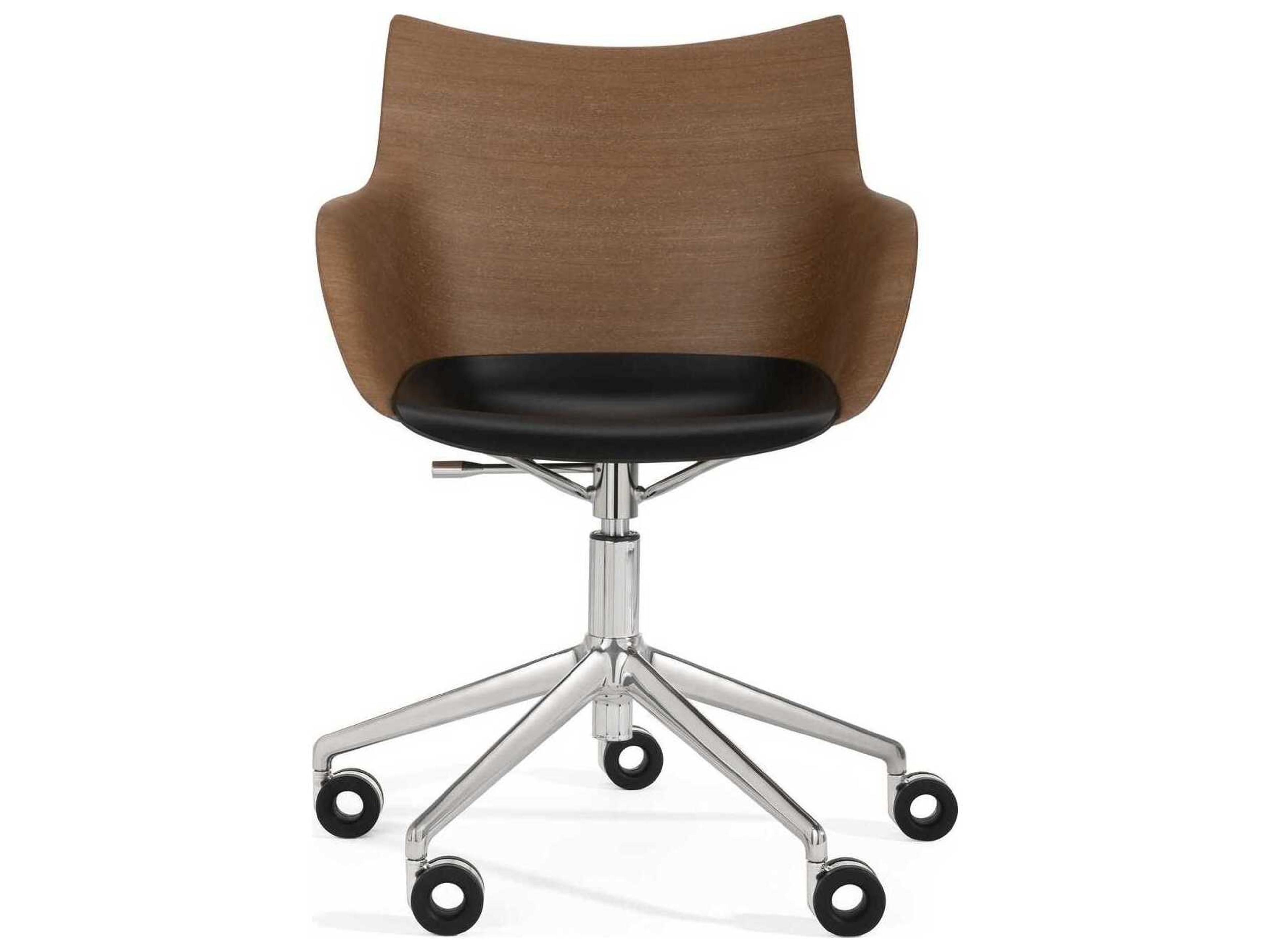 Kartell Q-wood Black Adjustable Computer Office Chair