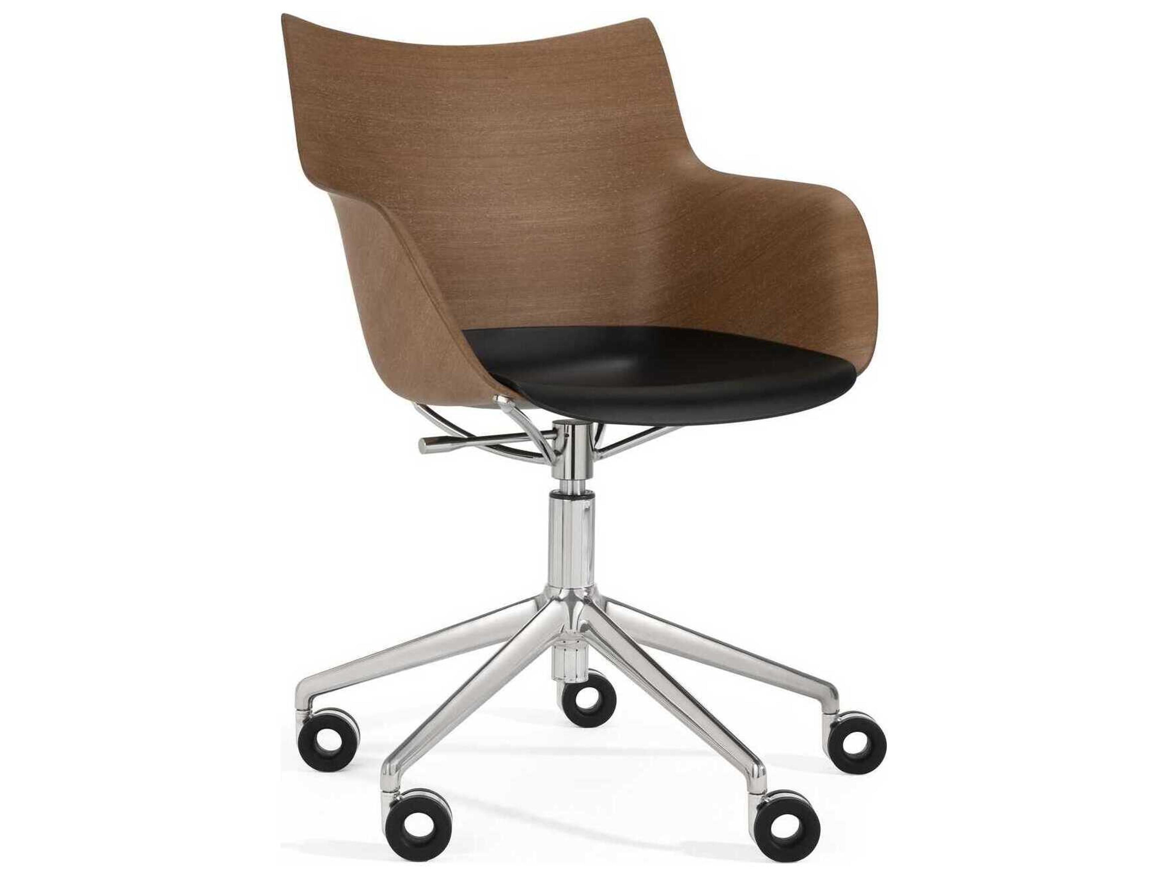 Q-wood Black Adjustable Computer Office Chair