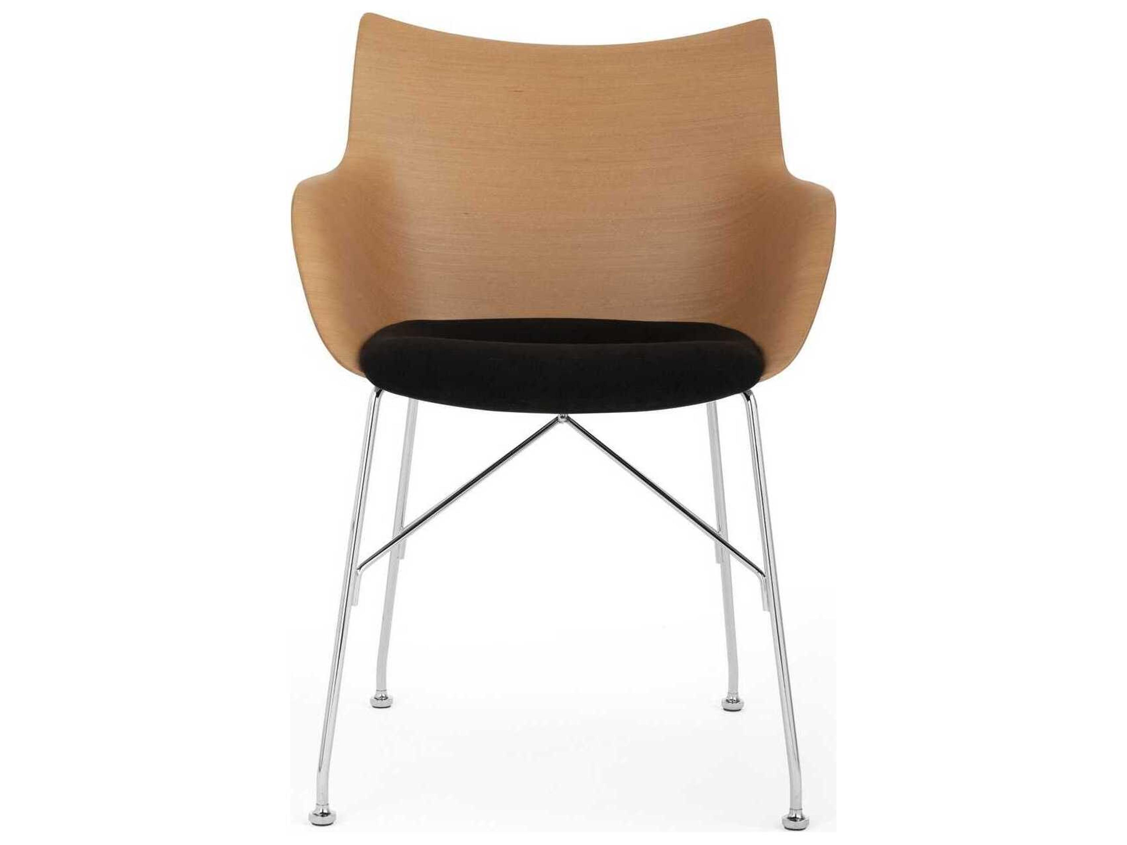 Kartell Q-wood Brown Upholstered Computer Office Chair