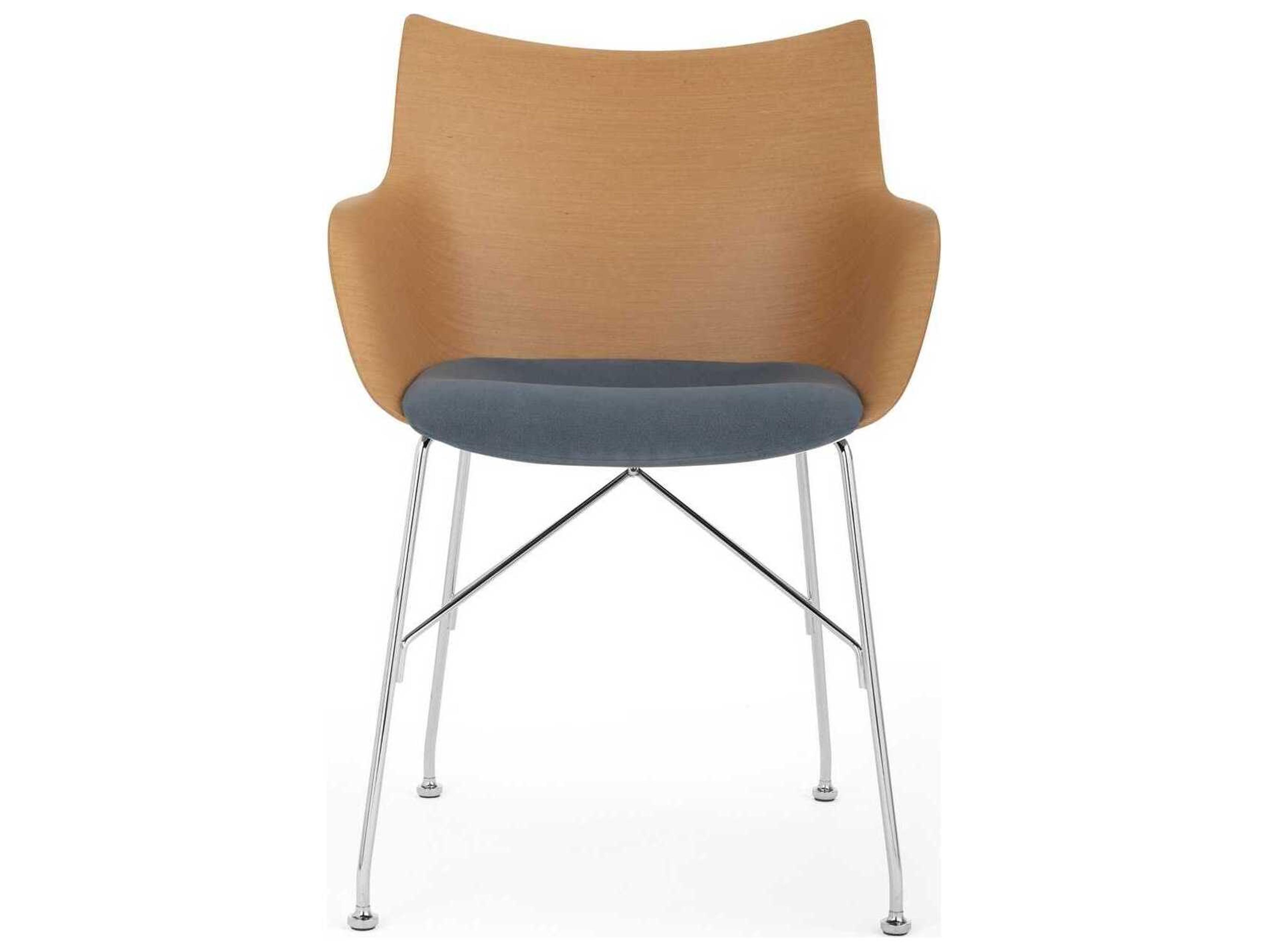 Kartell Q-wood Brown Upholstered Computer Office Chair
