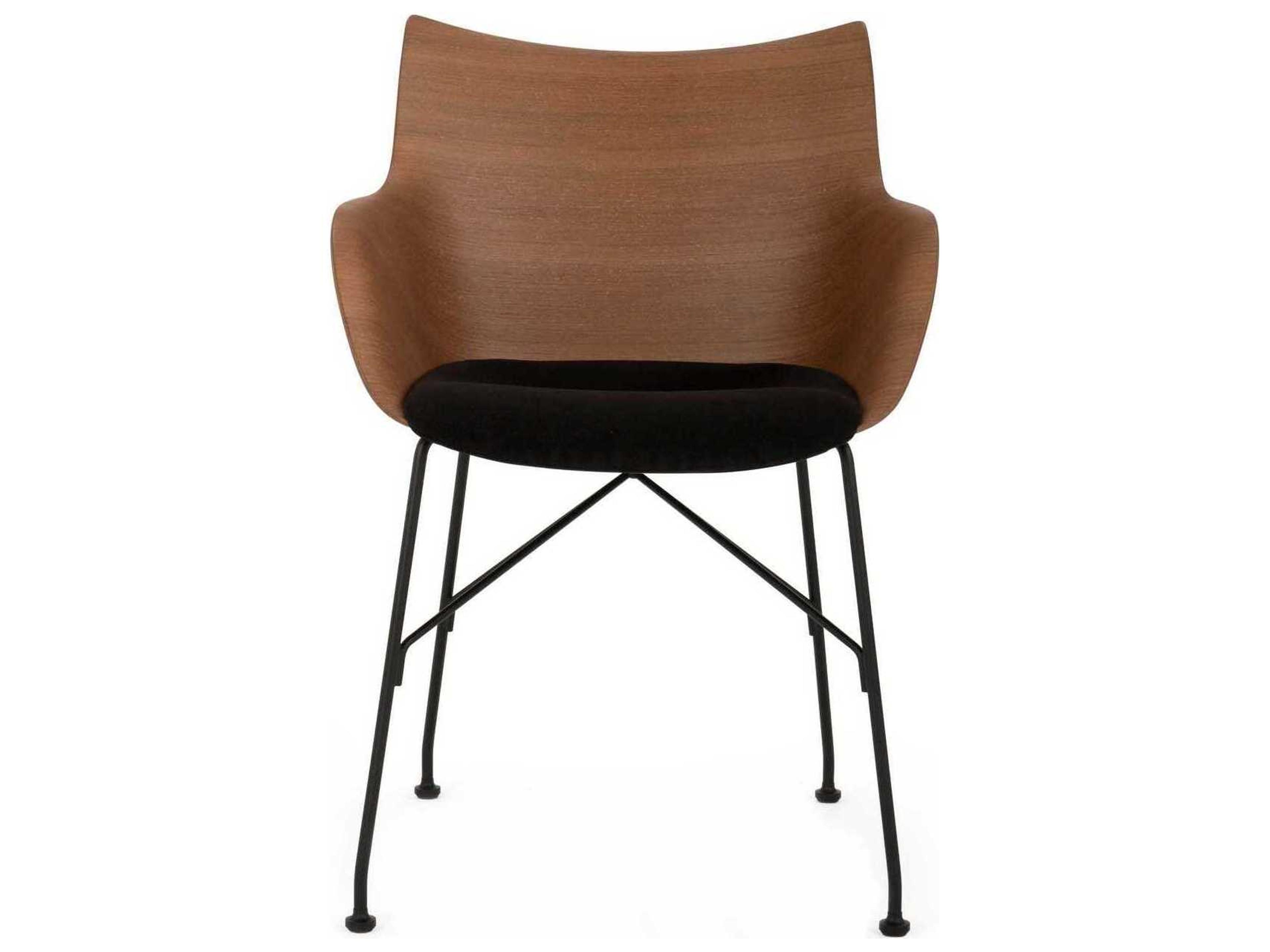Kartell Q-wood Brown Upholstered Computer Office Chair