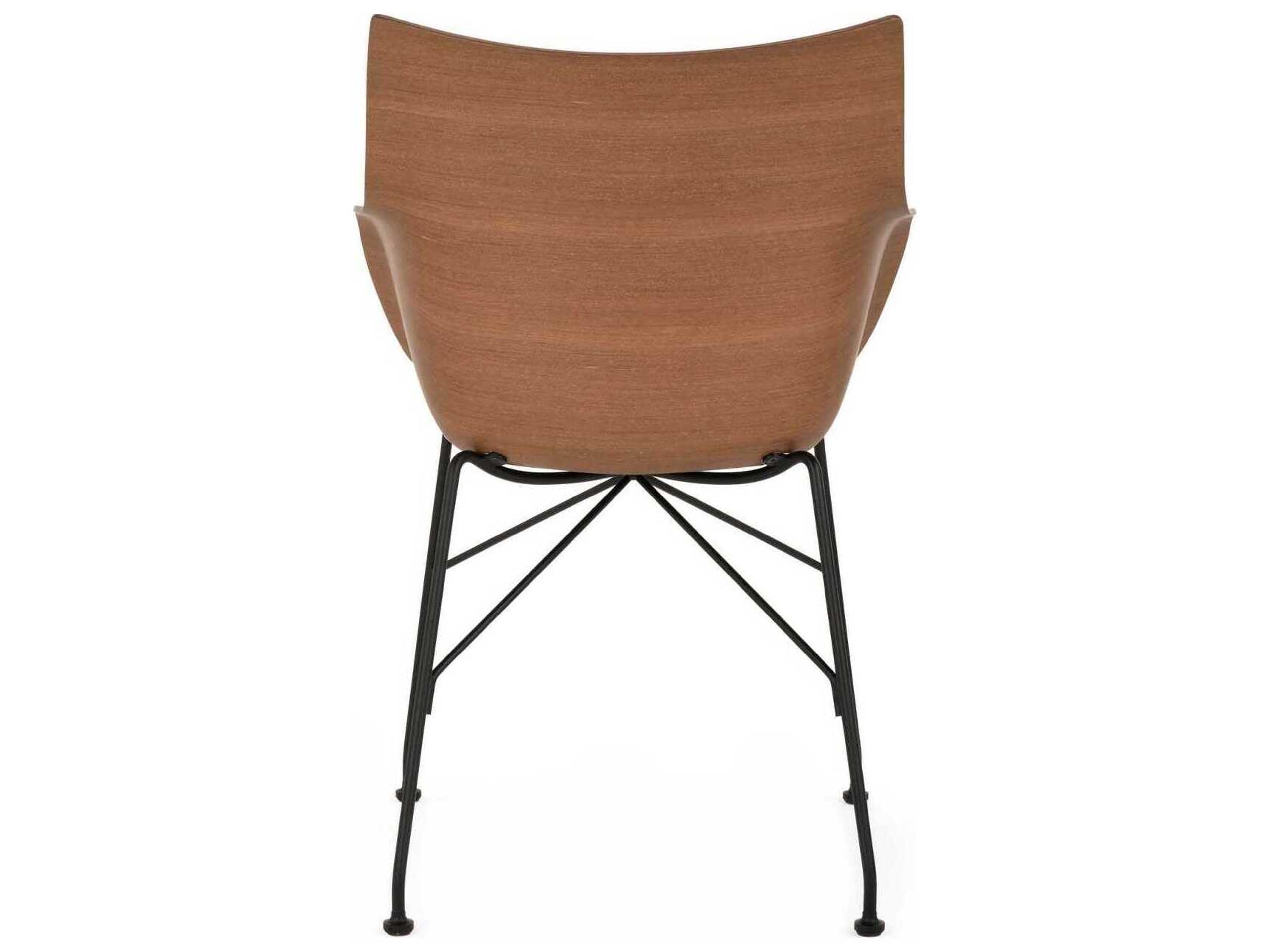 Kartell Q-wood Brown Upholstered Computer Office Chair