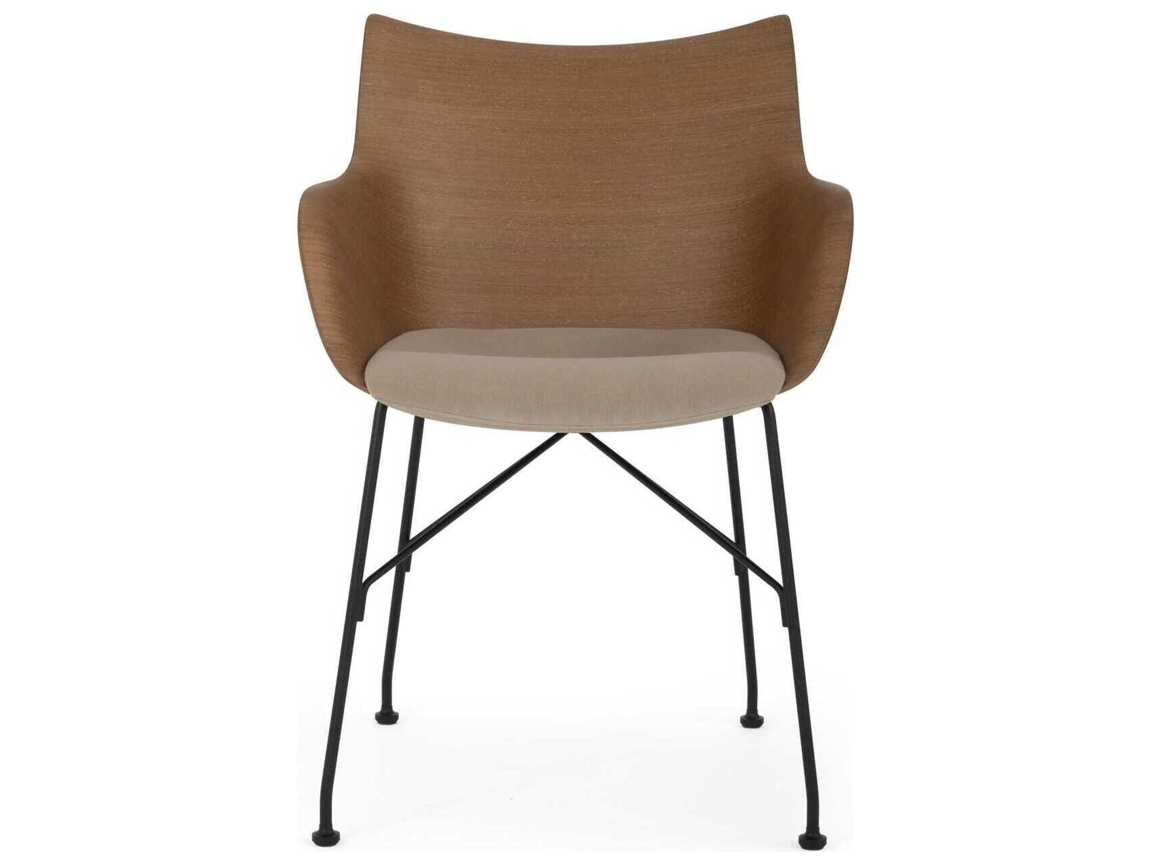 Kartell Q-wood Brown Upholstered Computer Office Chair
