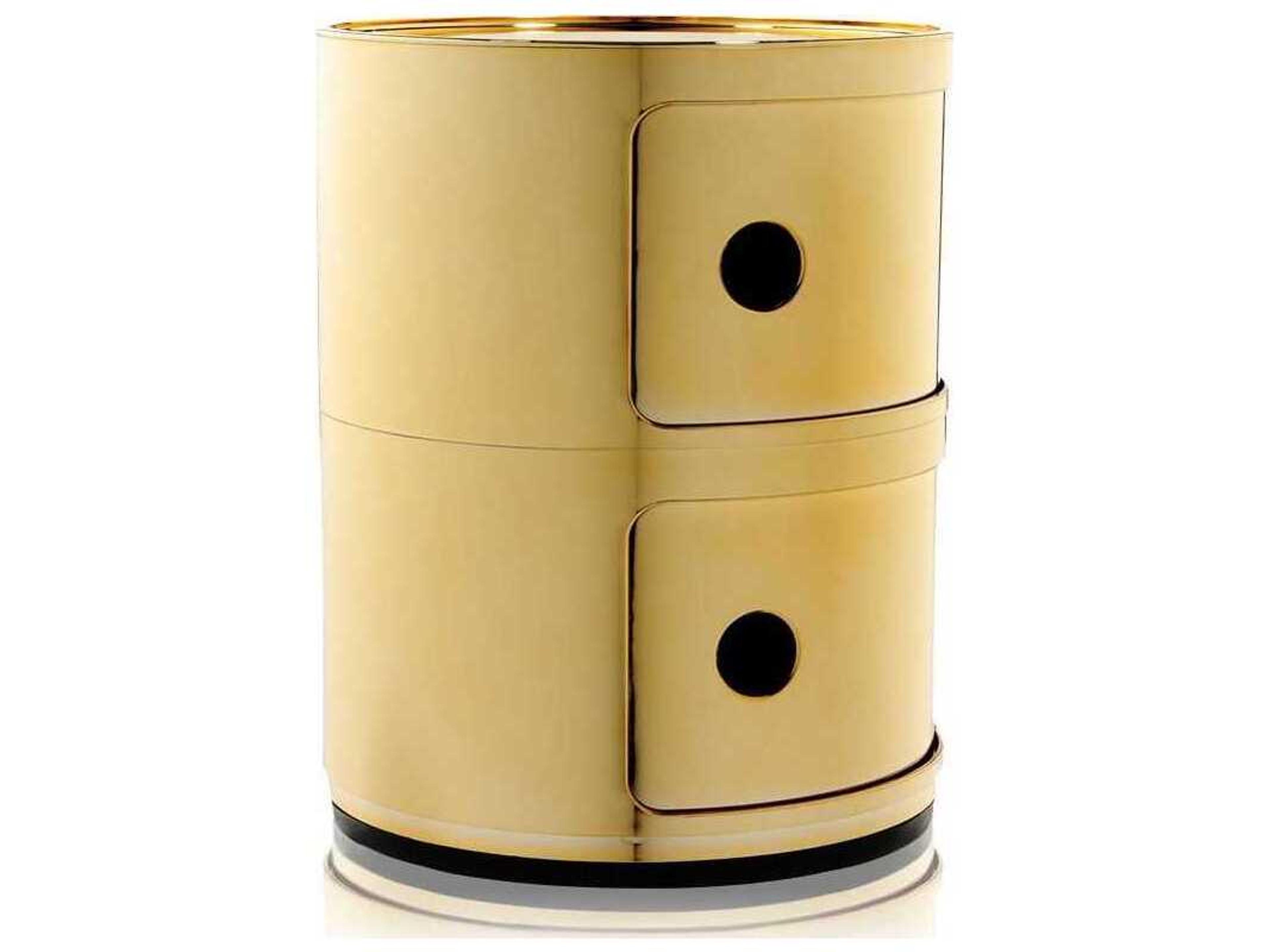 Kartell Componibili Metal Gold File Cabinet