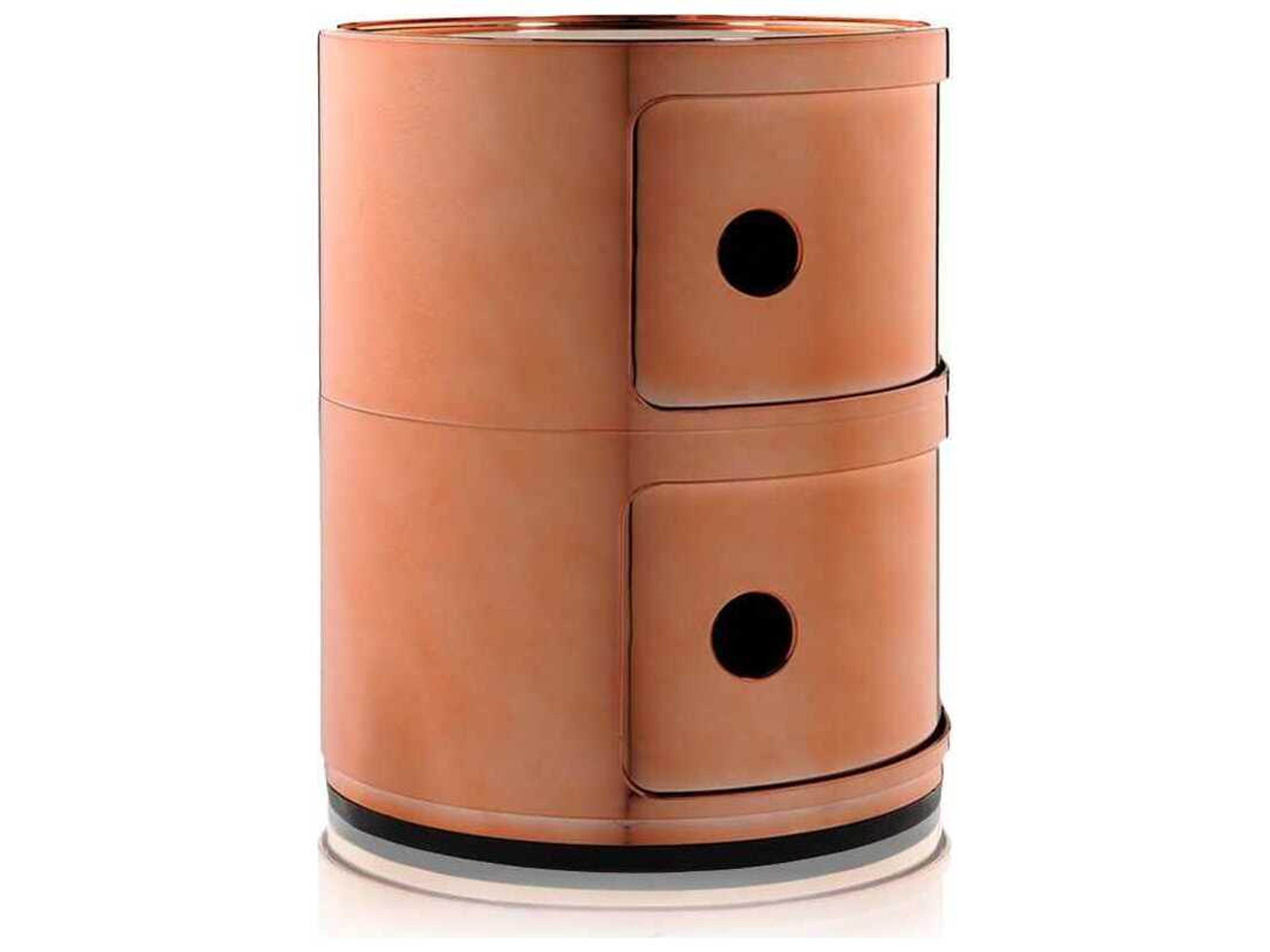 Kartell Componibili Metal Copper File Cabinet