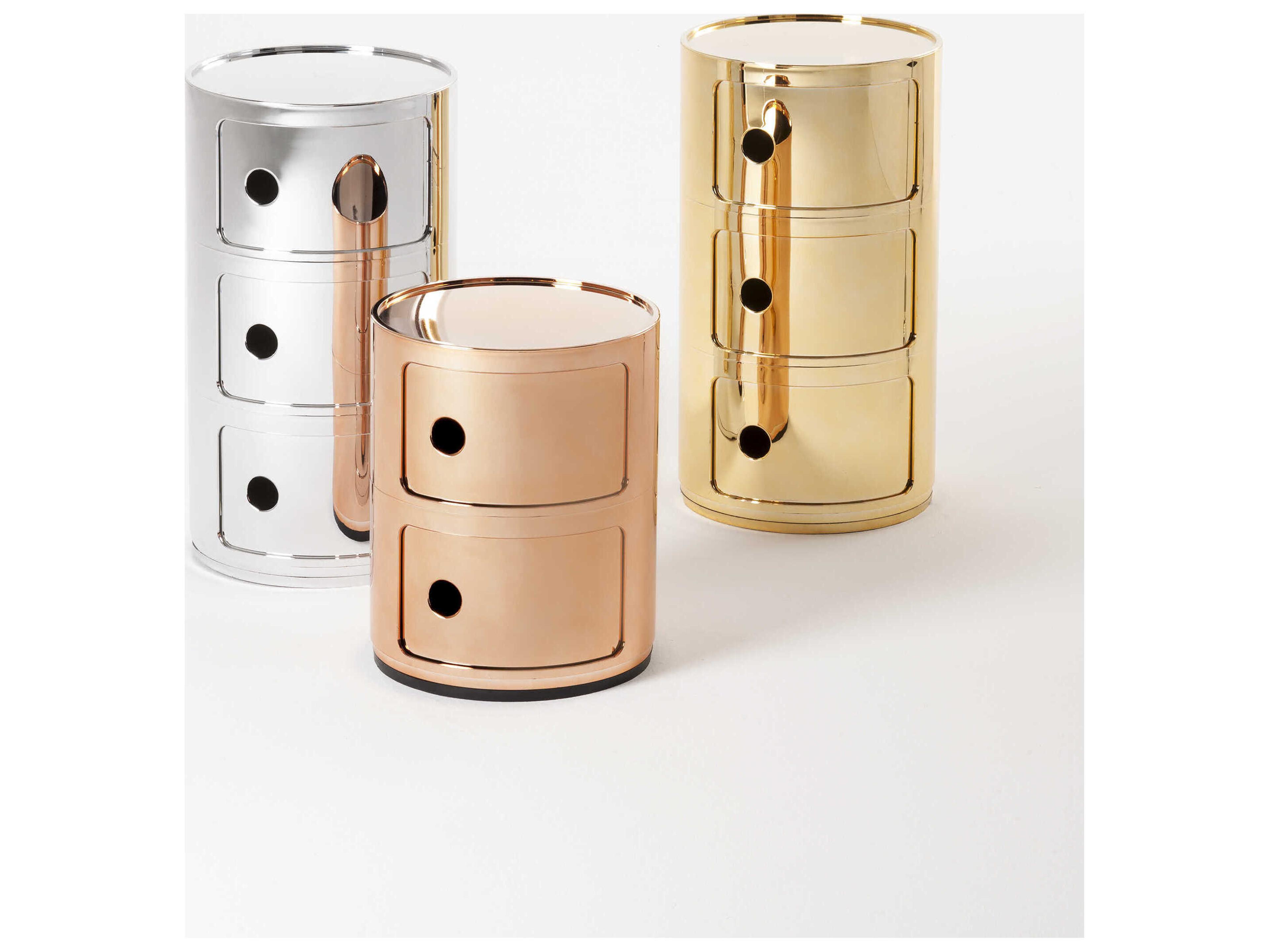 Kartell Componibili Metal Copper File Cabinet