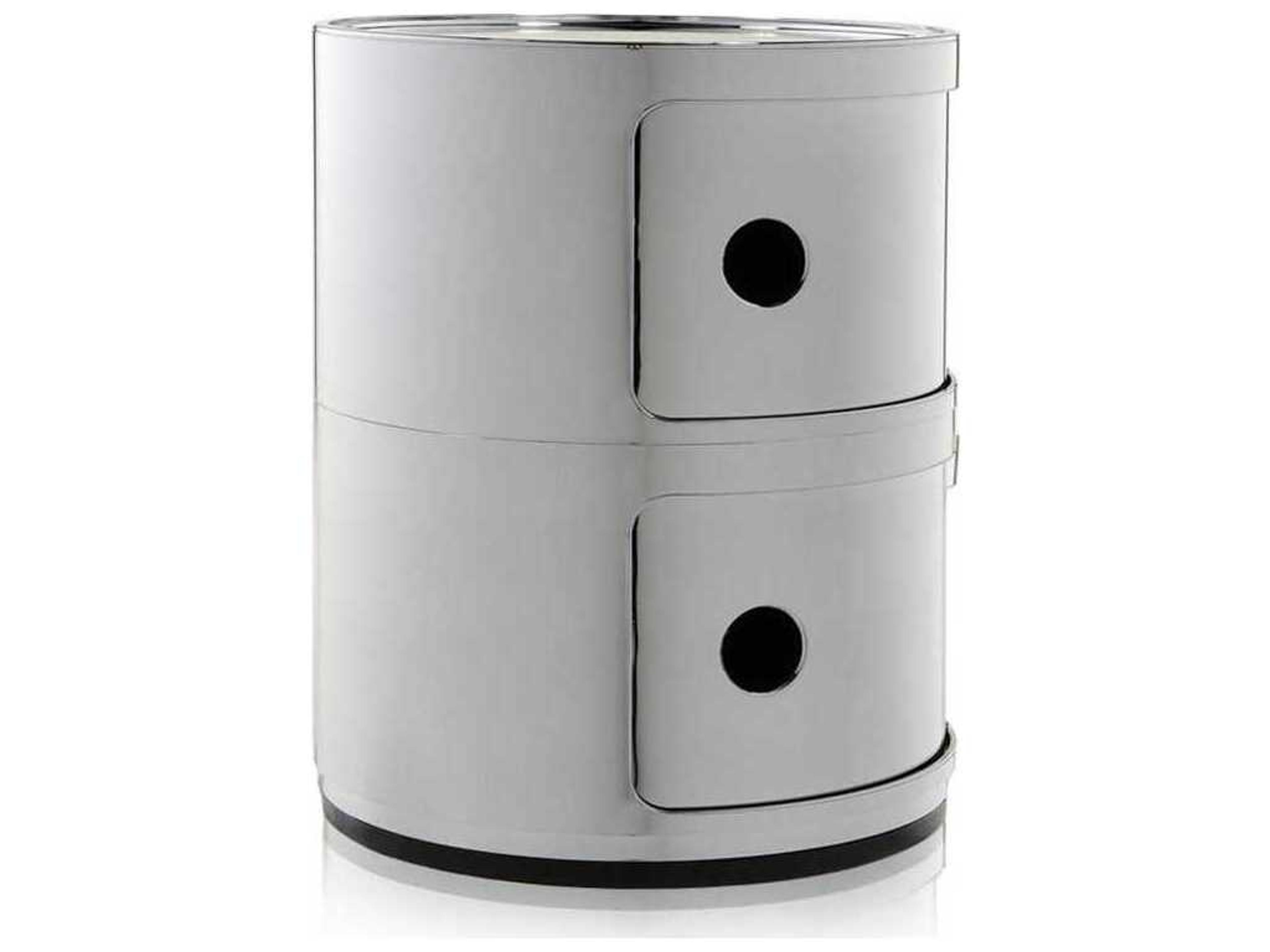 Kartell Componibili Metal Chrome File Cabinet