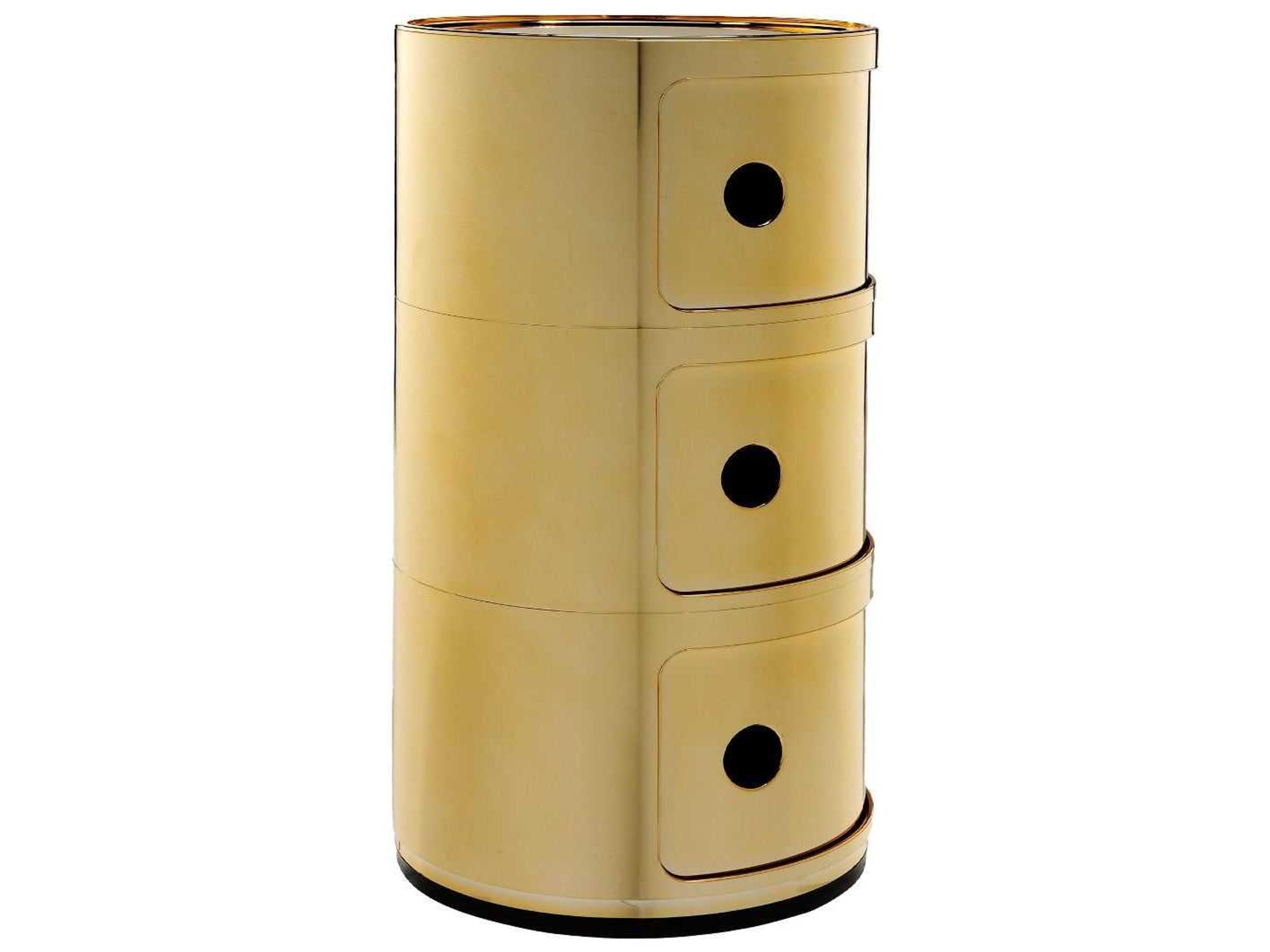 Kartell Componibili Gold File Cabinet