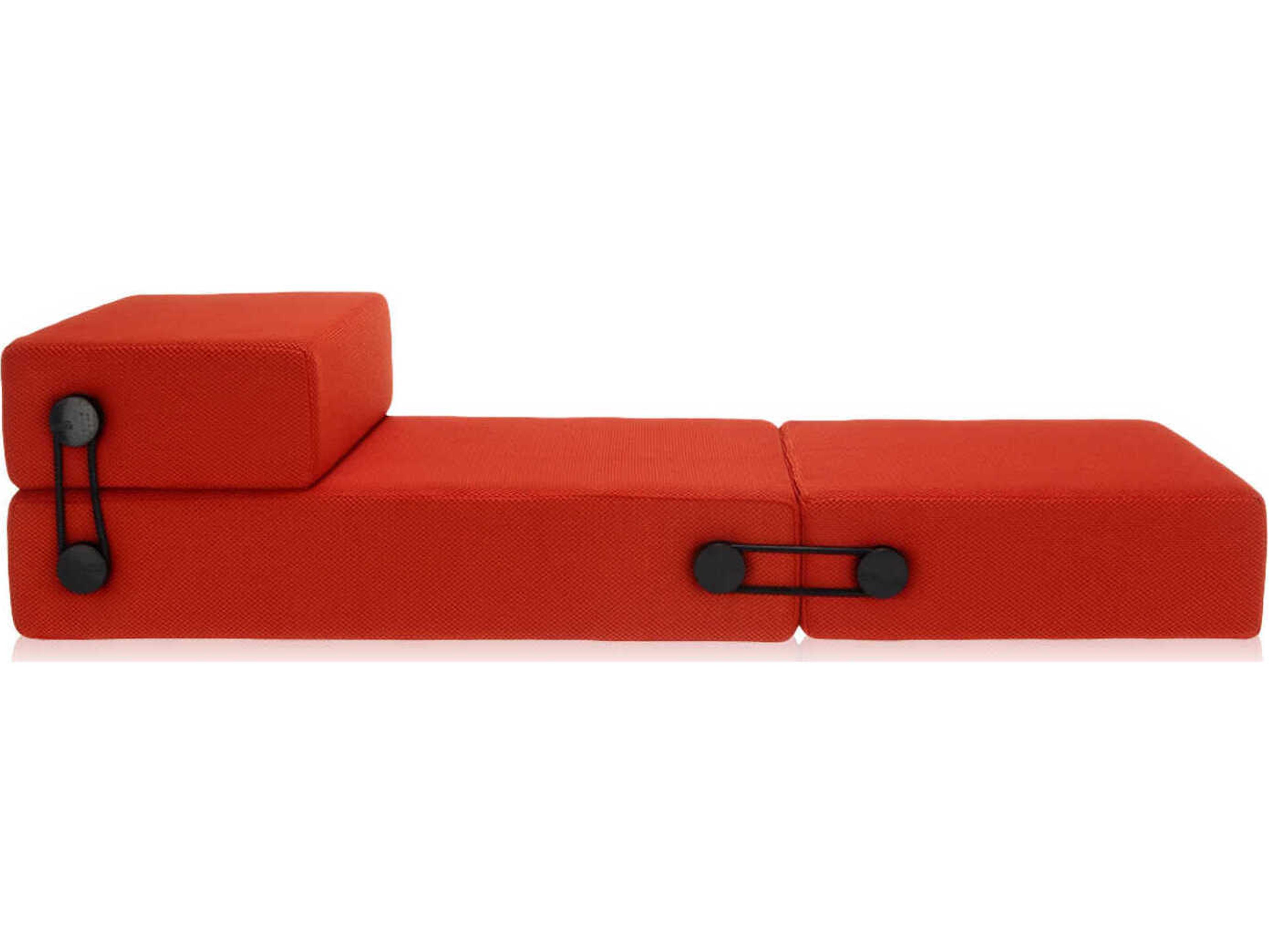 Kartell Trix Orange Red Upholstered Chaise