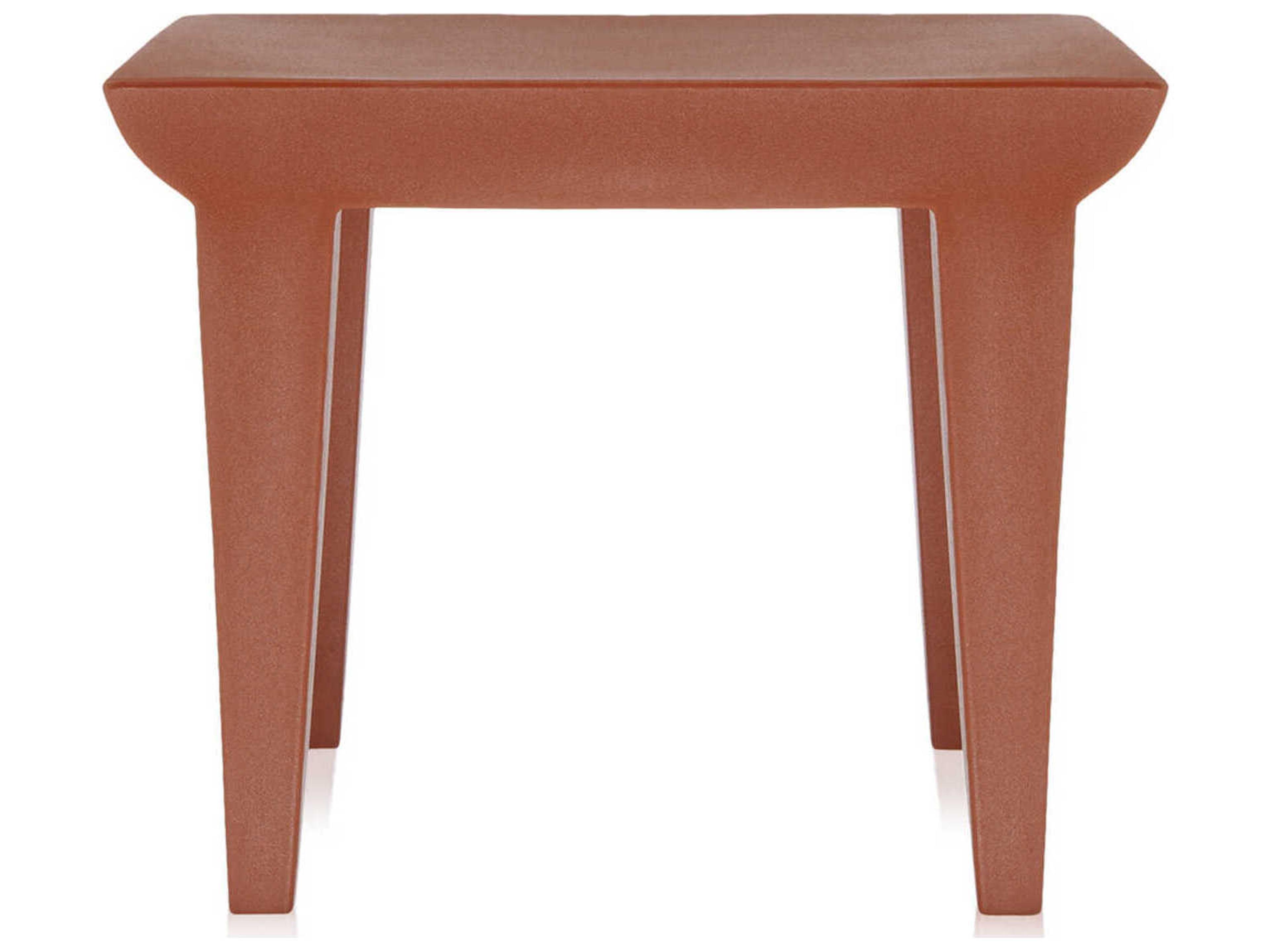 Kartell Bubble Club Square Plastic Ochre End Table