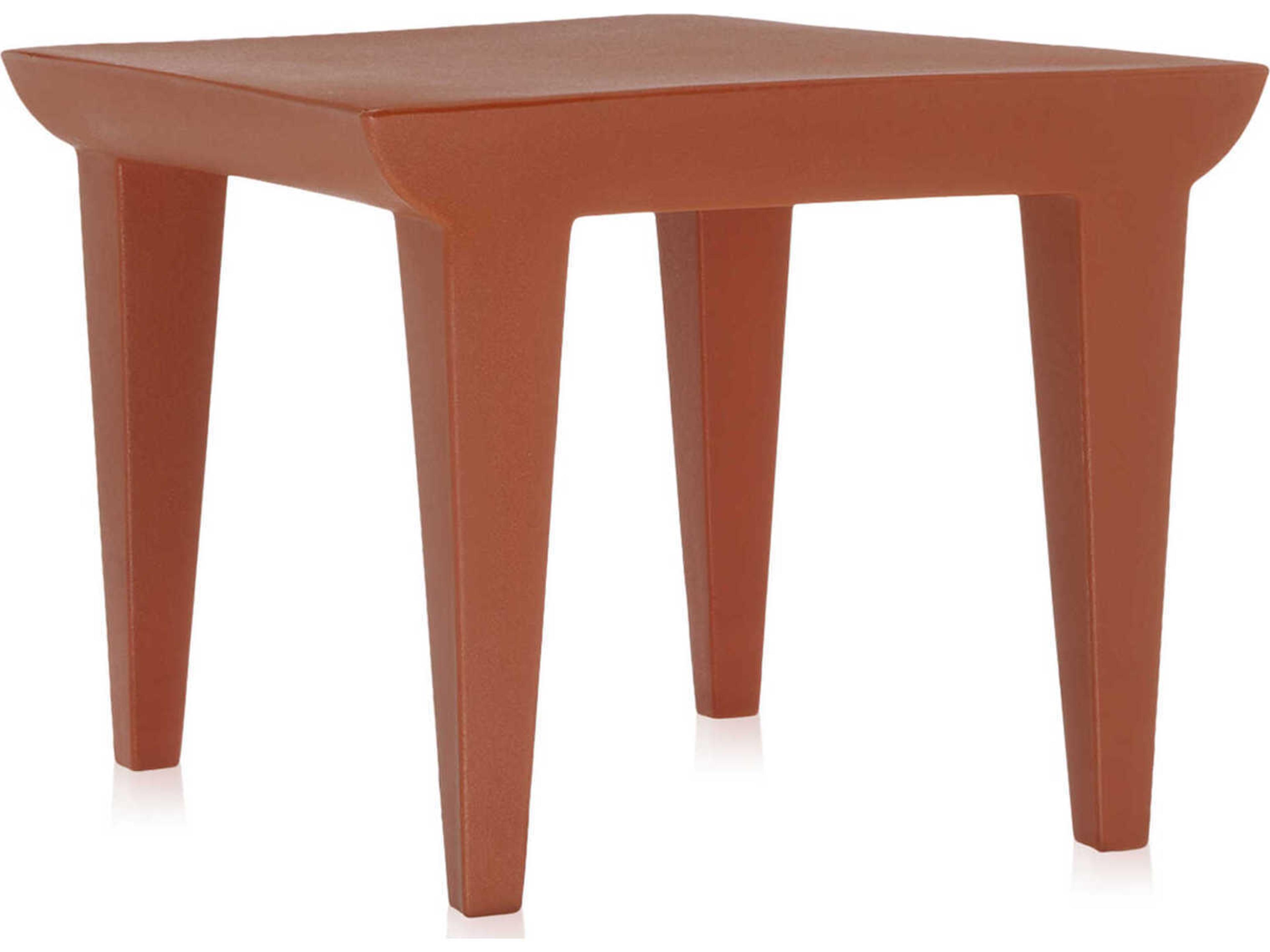 Bubble Club Square Plastic Ochre End Table
